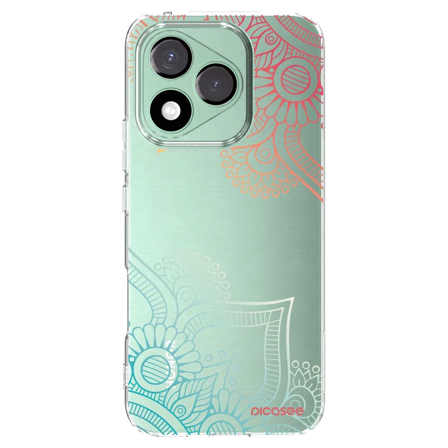 Picasee átlátszó szilikon tok az alábbi mobiltelefonokra Honor 400 Lite 5G - Flowers pattern