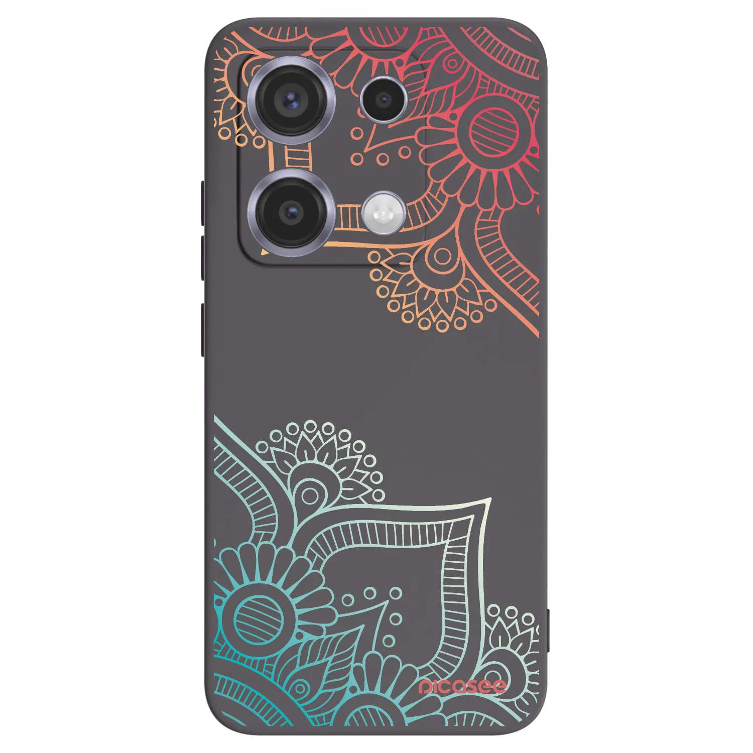 Picasee fekete szilikon tok az alábbi mobiltelefonokra Xiaomi Redmi Note 14S - Flowers pattern