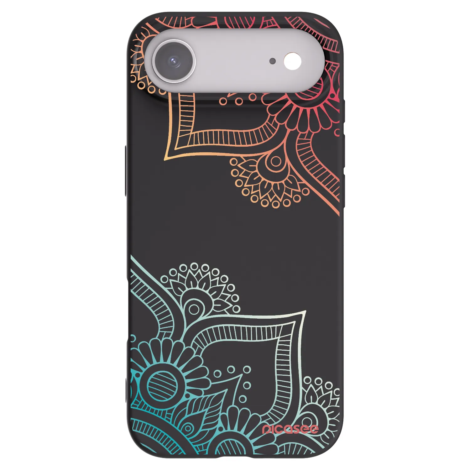Picasee fekete szilikon tok az alábbi mobiltelefonokra Apple iPhone Air - Flowers pattern