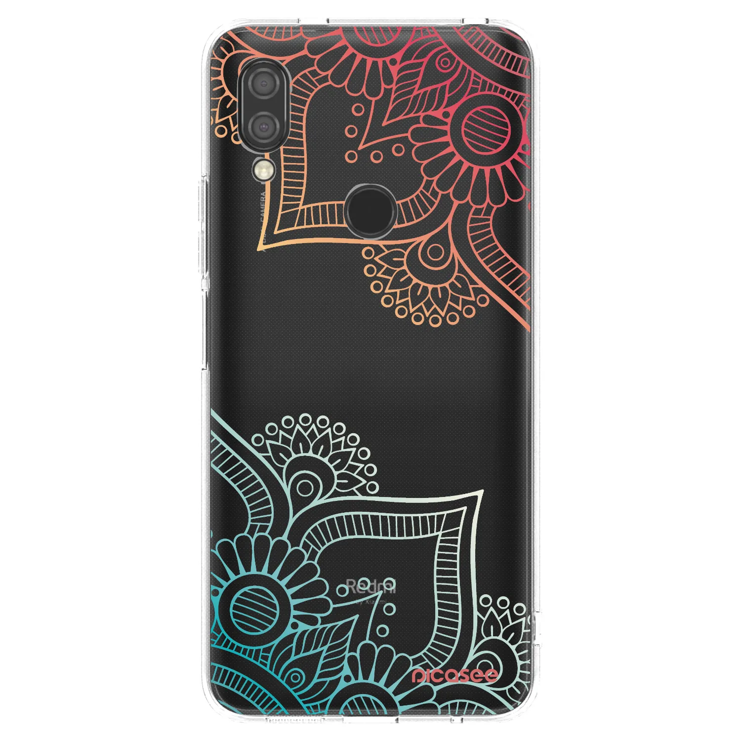 Picasee átlátszó szilikon tok az alábbi mobiltelefonokra Xiaomi Redmi 7 - Flowers pattern