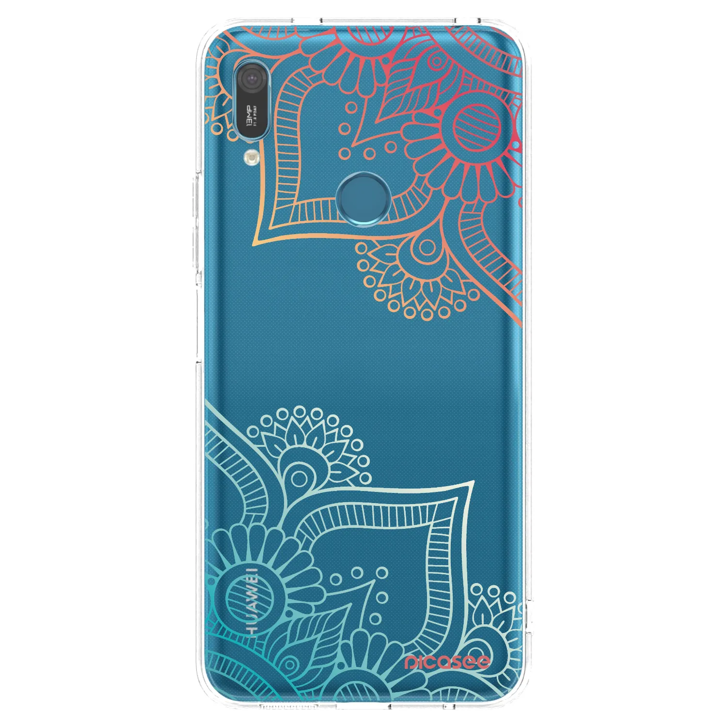 Picasee átlátszó szilikon tok az alábbi mobiltelefonokra Huawei Y6 2019 - Flowers pattern