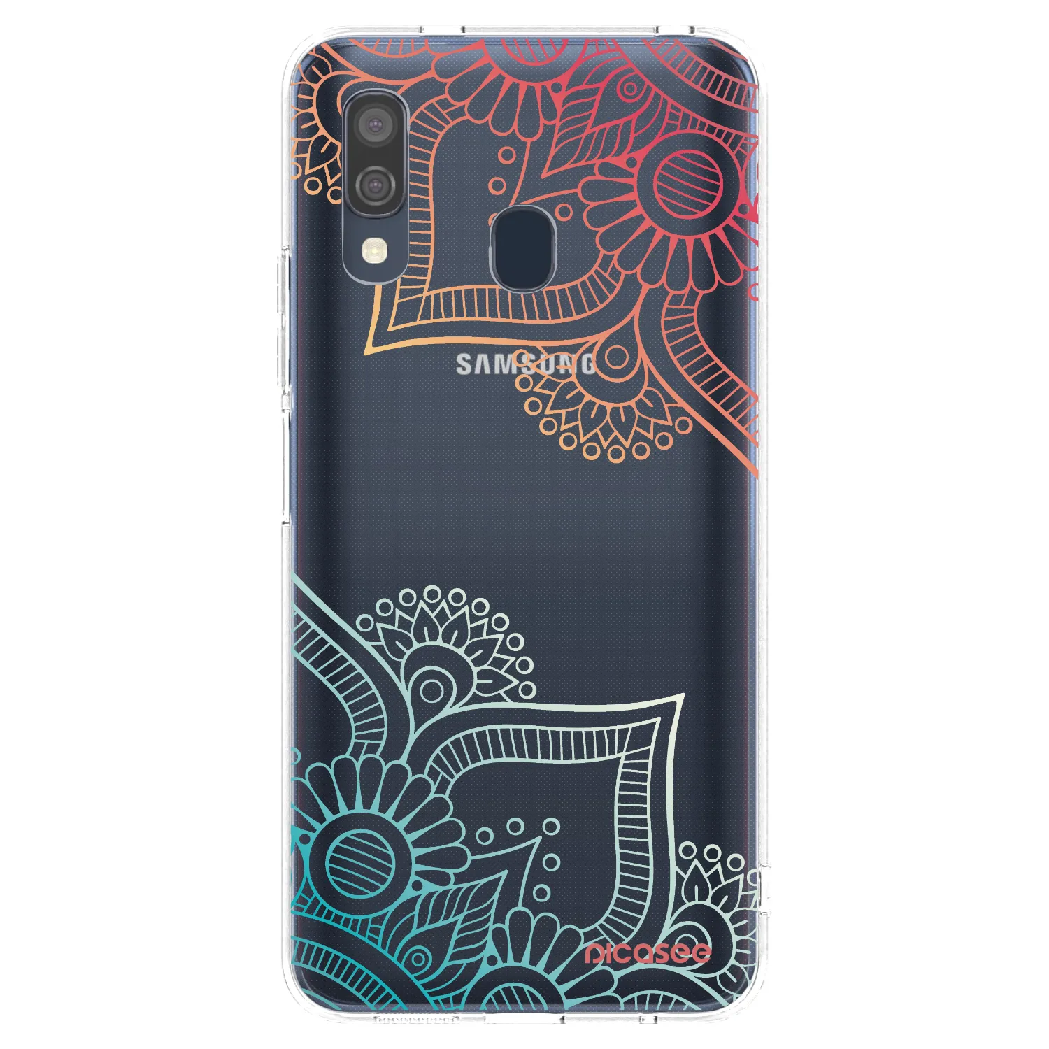 Picasee átlátszó szilikon tok az alábbi mobiltelefonokra Samsung Galaxy A40 A405F - Flowers pattern