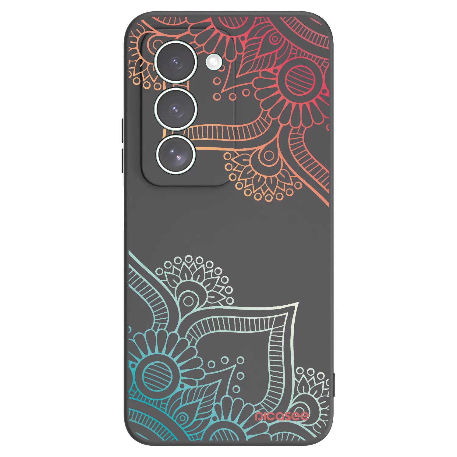 Picasee fekete szilikon tok az alábbi mobiltelefonokra Xiaomi Redmi 15 5G - Flowers pattern