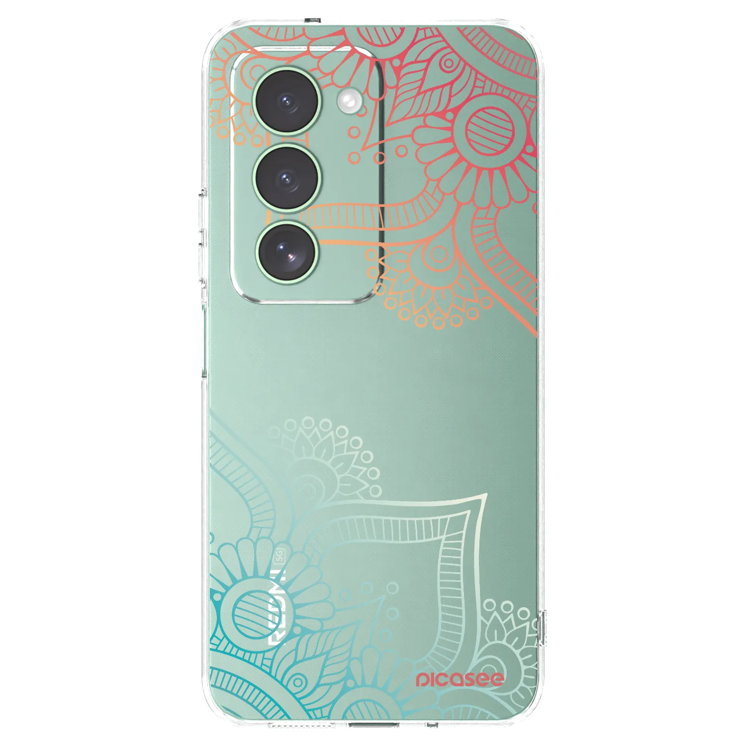 Picasee átlátszó szilikon tok az alábbi mobiltelefonokra Xiaomi Redmi 15 5G - Flowers pattern