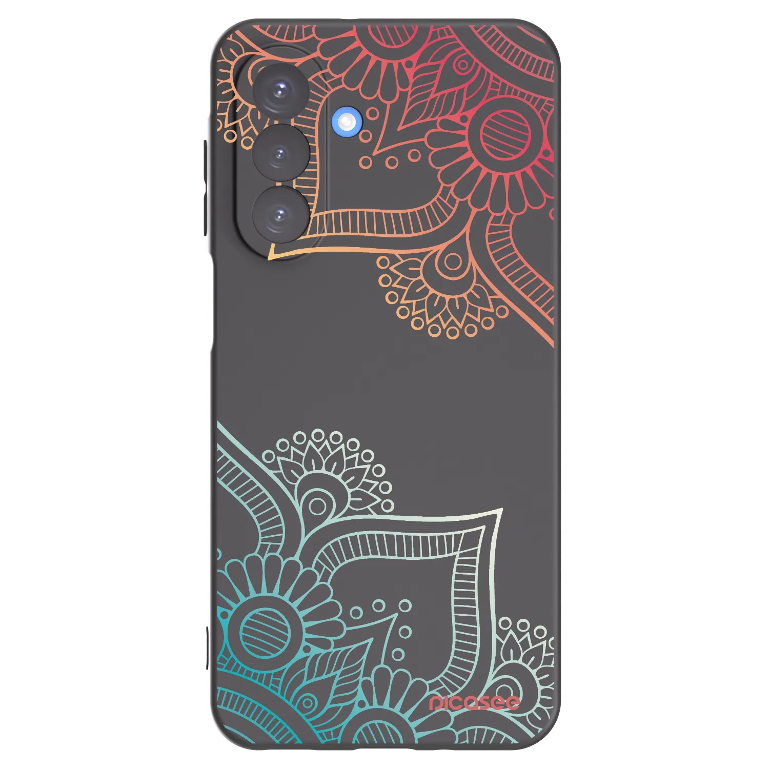 Picasee fekete szilikon tok az alábbi mobiltelefonokra Samsung Galaxy A17 5G - Flowers pattern