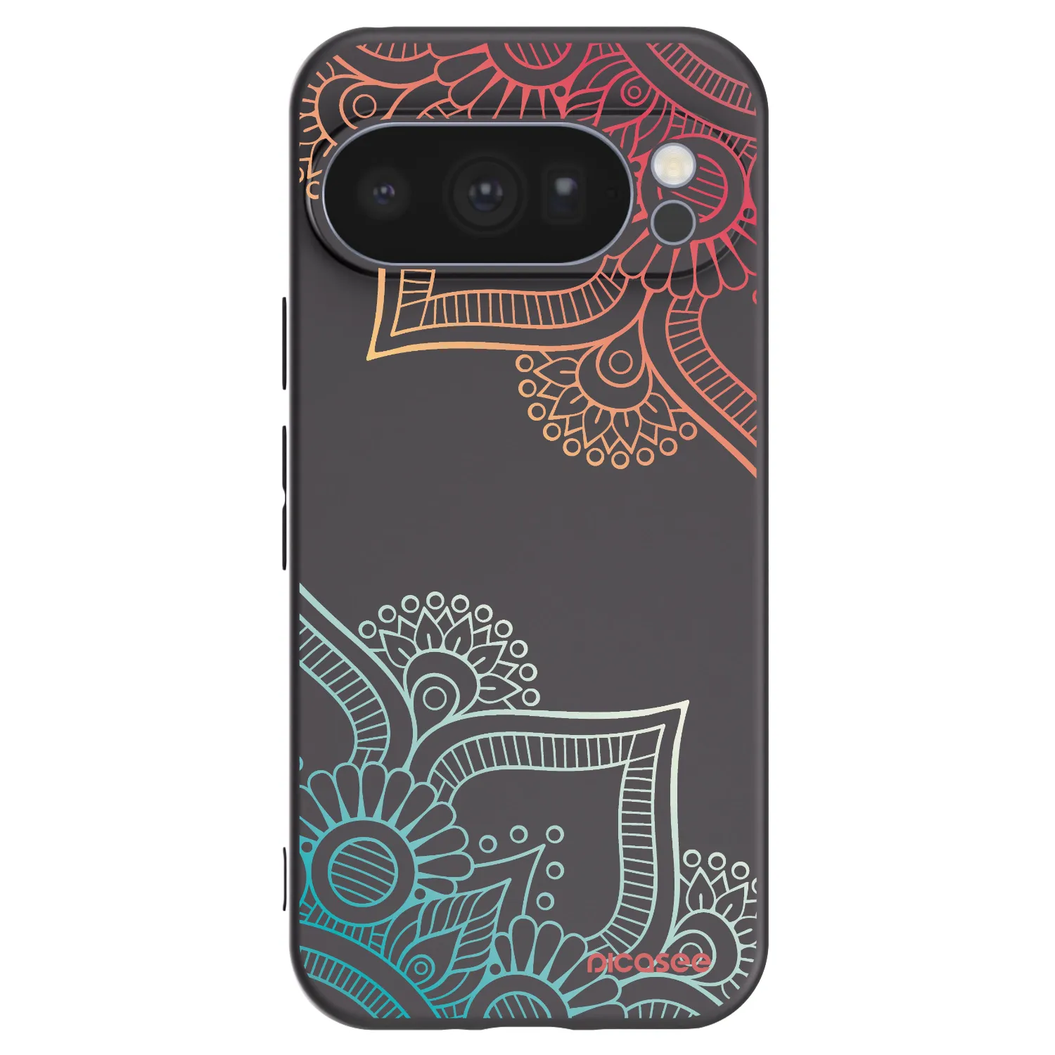 Picasee fekete szilikon tok az alábbi mobiltelefonokra Google Pixel 10 Pro - Flowers pattern