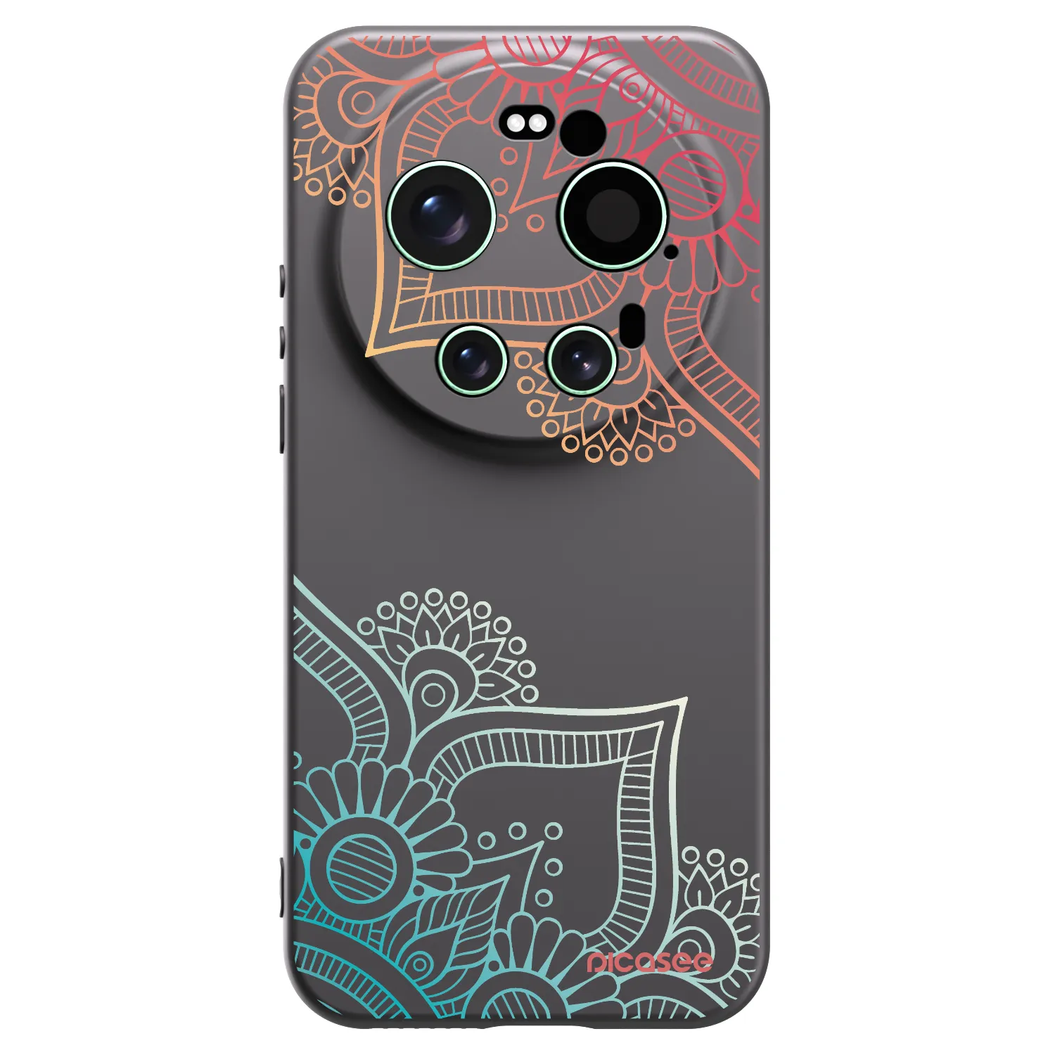 Picasee fekete szilikon tok az alábbi mobiltelefonokra Xiaomi 17 Ultra - Flowers pattern