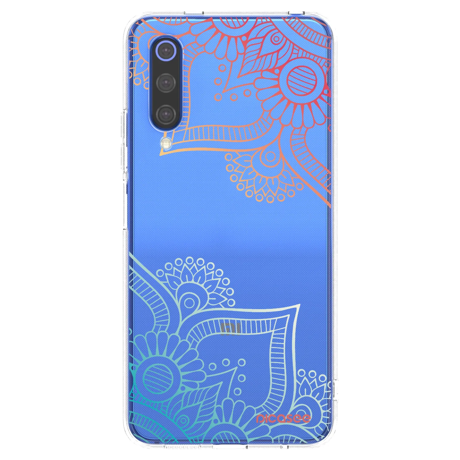 Picasee átlátszó szilikon tok az alábbi mobiltelefonokra Xiaomi Mi 9 SE - Flowers pattern