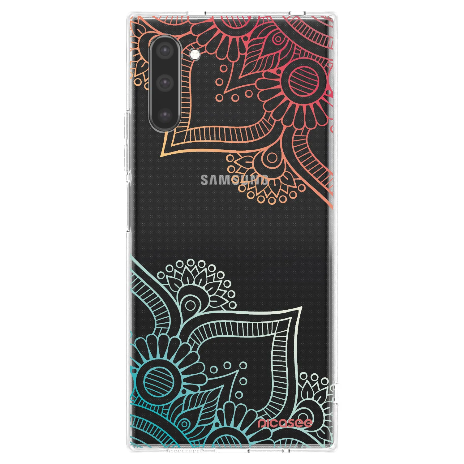Picasee átlátszó szilikon tok az alábbi mobiltelefonokra Samsung Galaxy Note 10 N970F - Flowers pattern