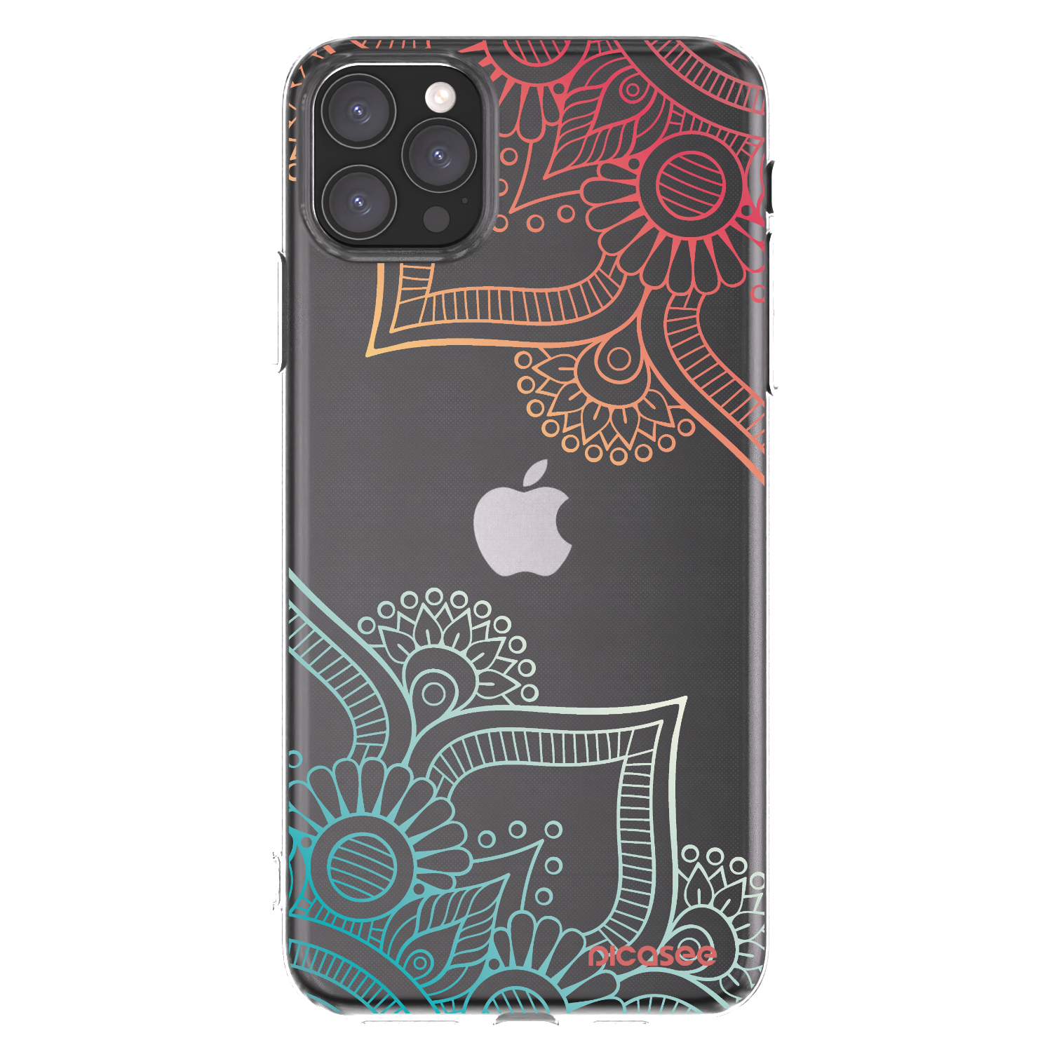 Picasee átlátszó szilikon tok az alábbi mobiltelefonokra Apple iPhone 11 Pro Max - Flowers pattern