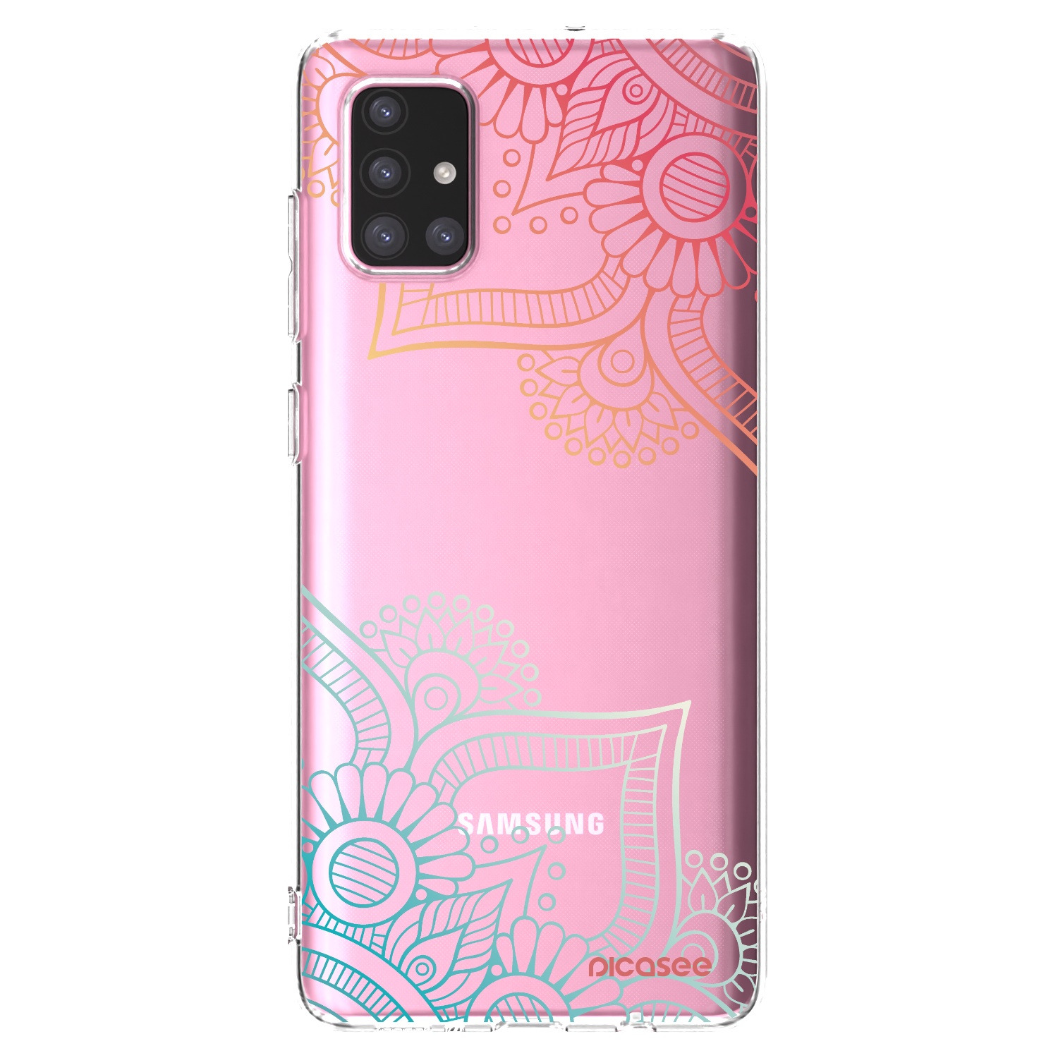 Picasee átlátszó szilikon tok az alábbi mobiltelefonokra Samsung Galaxy A71 A715F - Flowers pattern
