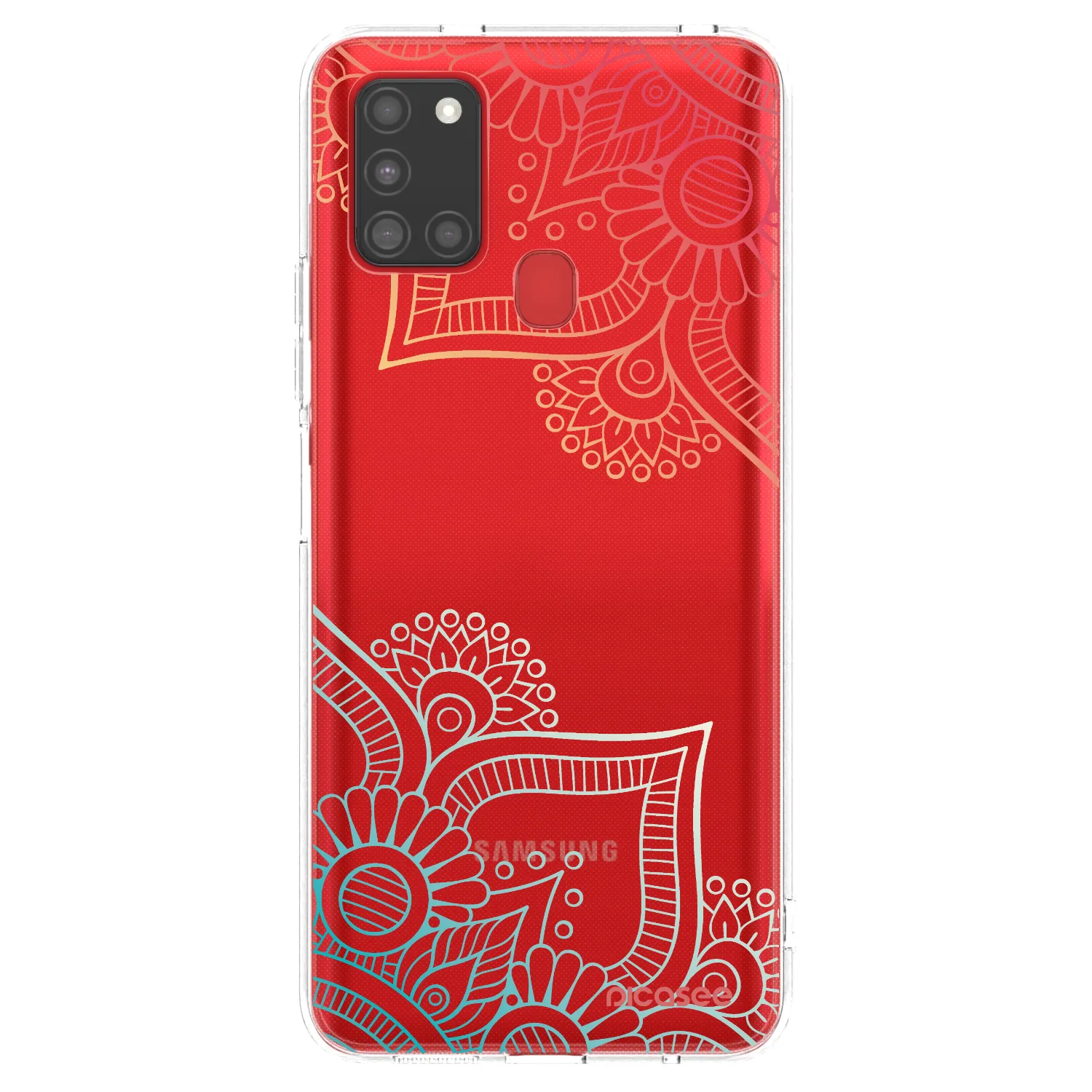 Picasee átlátszó szilikon tok az alábbi mobiltelefonokra Samsung Galaxy A21s - Flowers pattern
