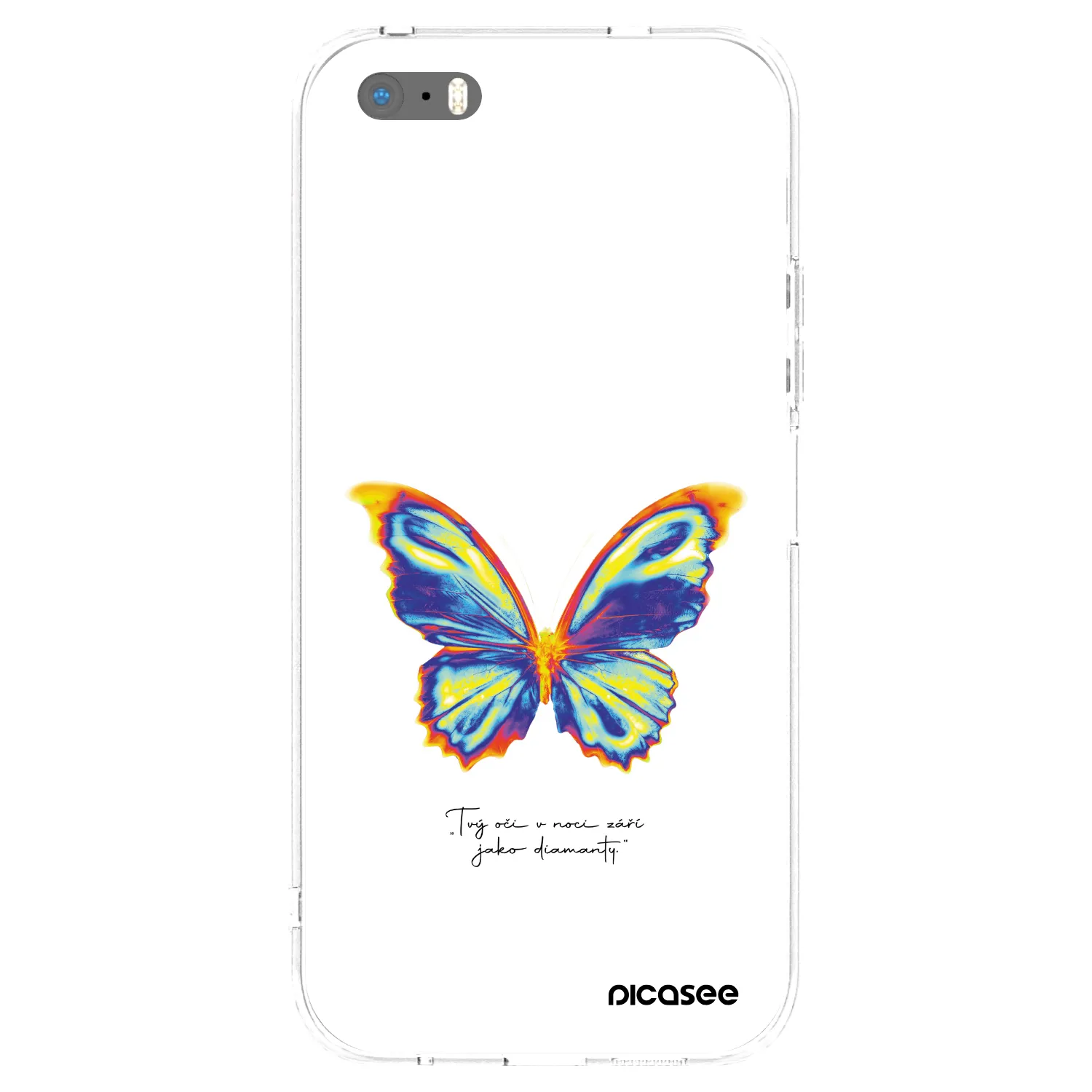 Picasee átlátszó szilikon tok az alábbi mobiltelefonokra Apple iPhone 5/5S/SE - Diamanty White