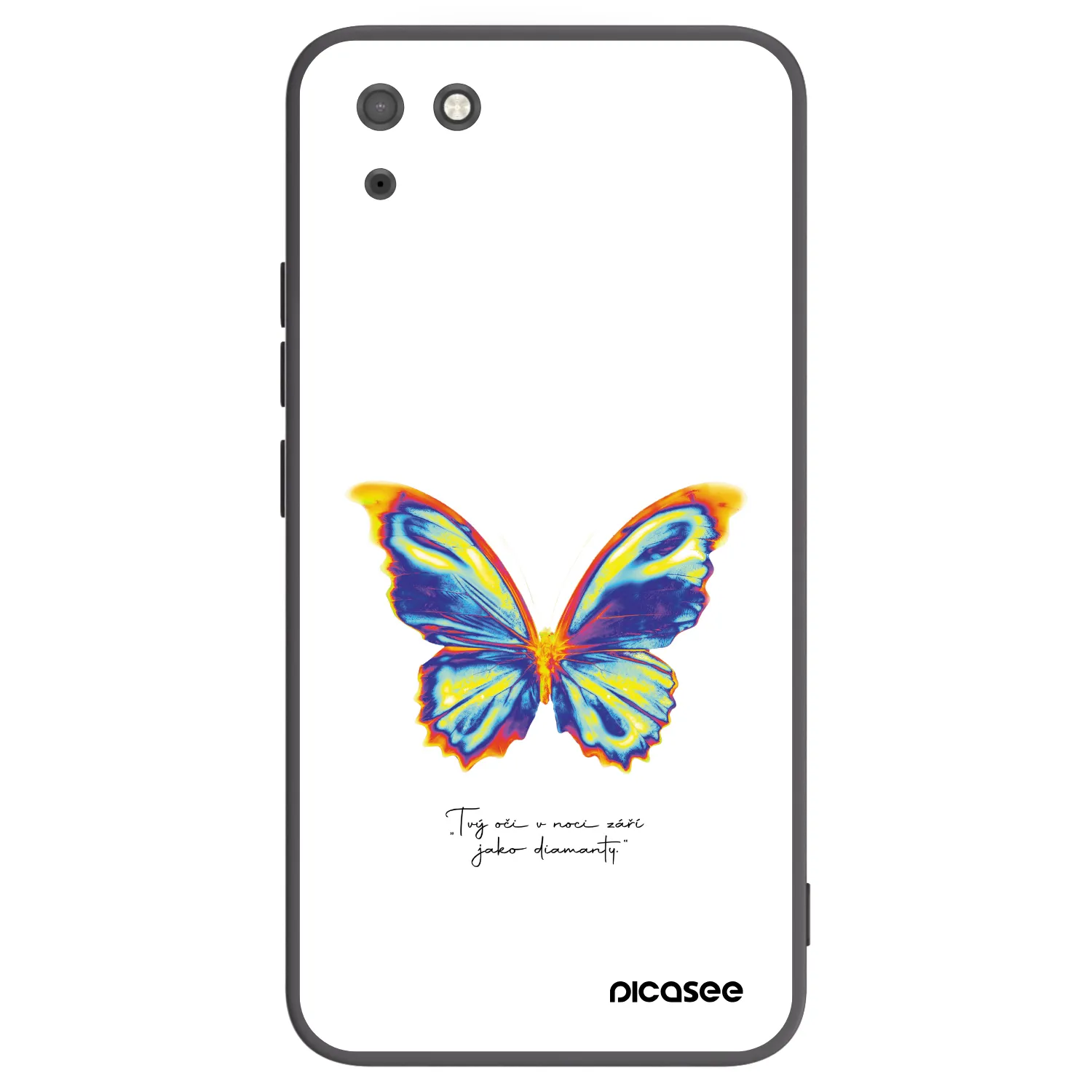Picasee fekete szilikon tok az alábbi mobiltelefonokra Huawei Y5P - Diamanty White