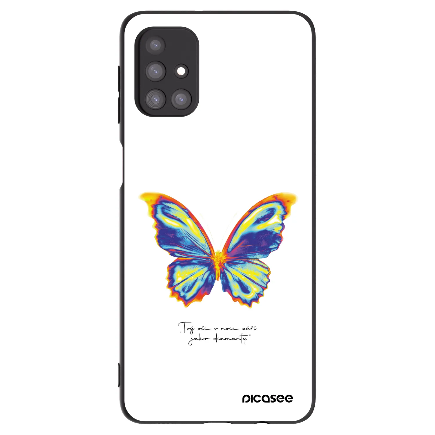 Picasee fekete szilikon tok az alábbi mobiltelefonokra Samsung Galaxy M31s - Diamanty White