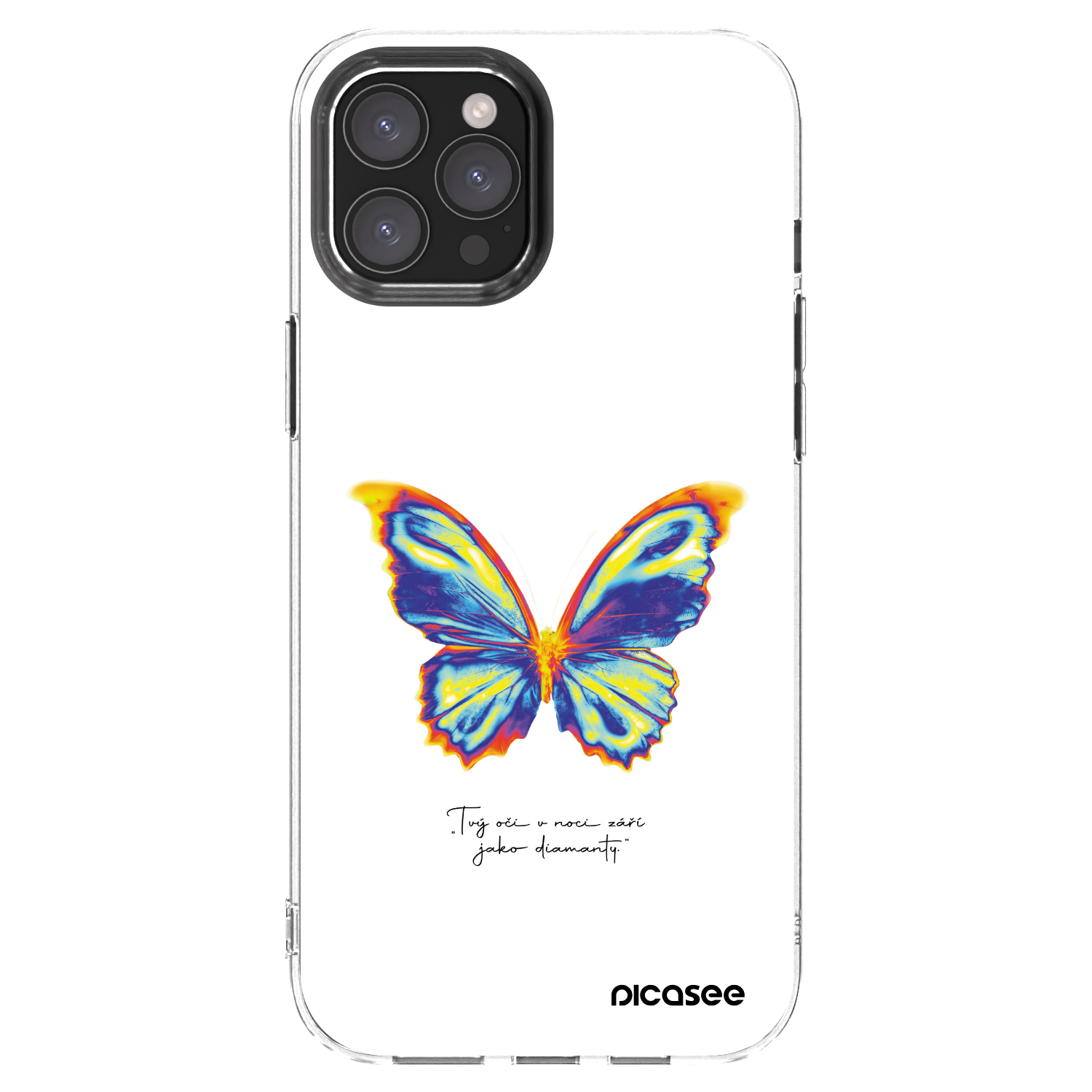 Picasee átlátszó szilikon tok az alábbi mobiltelefonokra Apple iPhone 12 Pro Max - Diamanty White