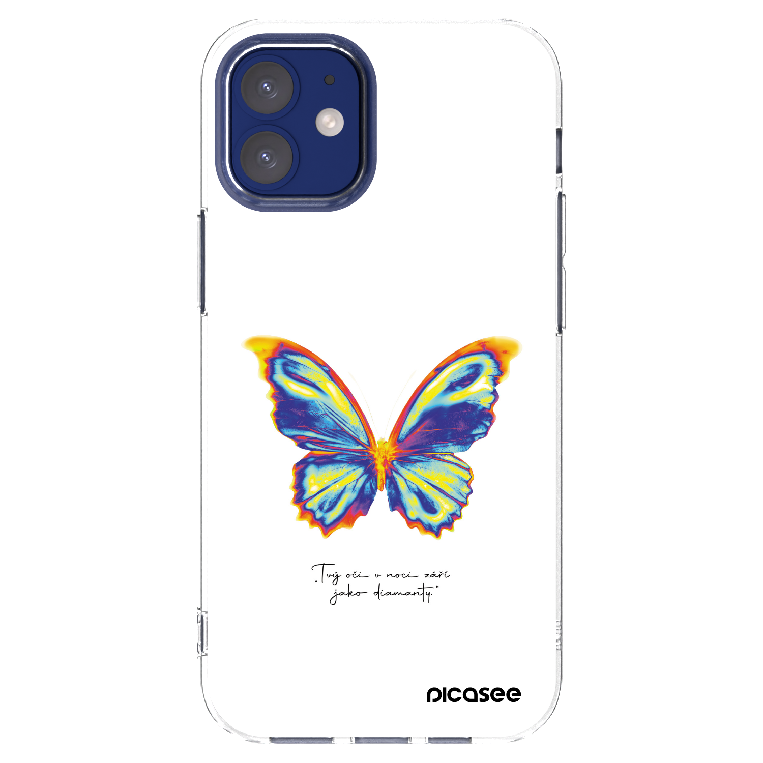 Picasee átlátszó szilikon tok az alábbi mobiltelefonokra Apple iPhone 12 mini - Diamanty White