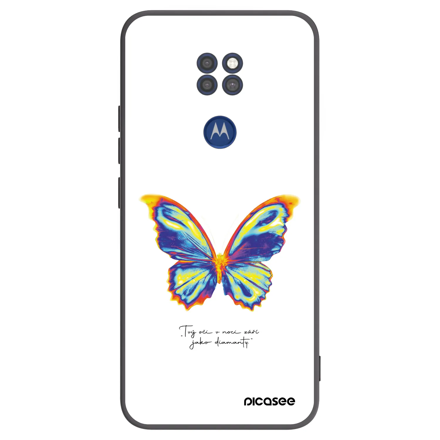 Picasee fekete szilikon tok az alábbi mobiltelefonokra Motorola Moto G9 Play - Diamanty White
