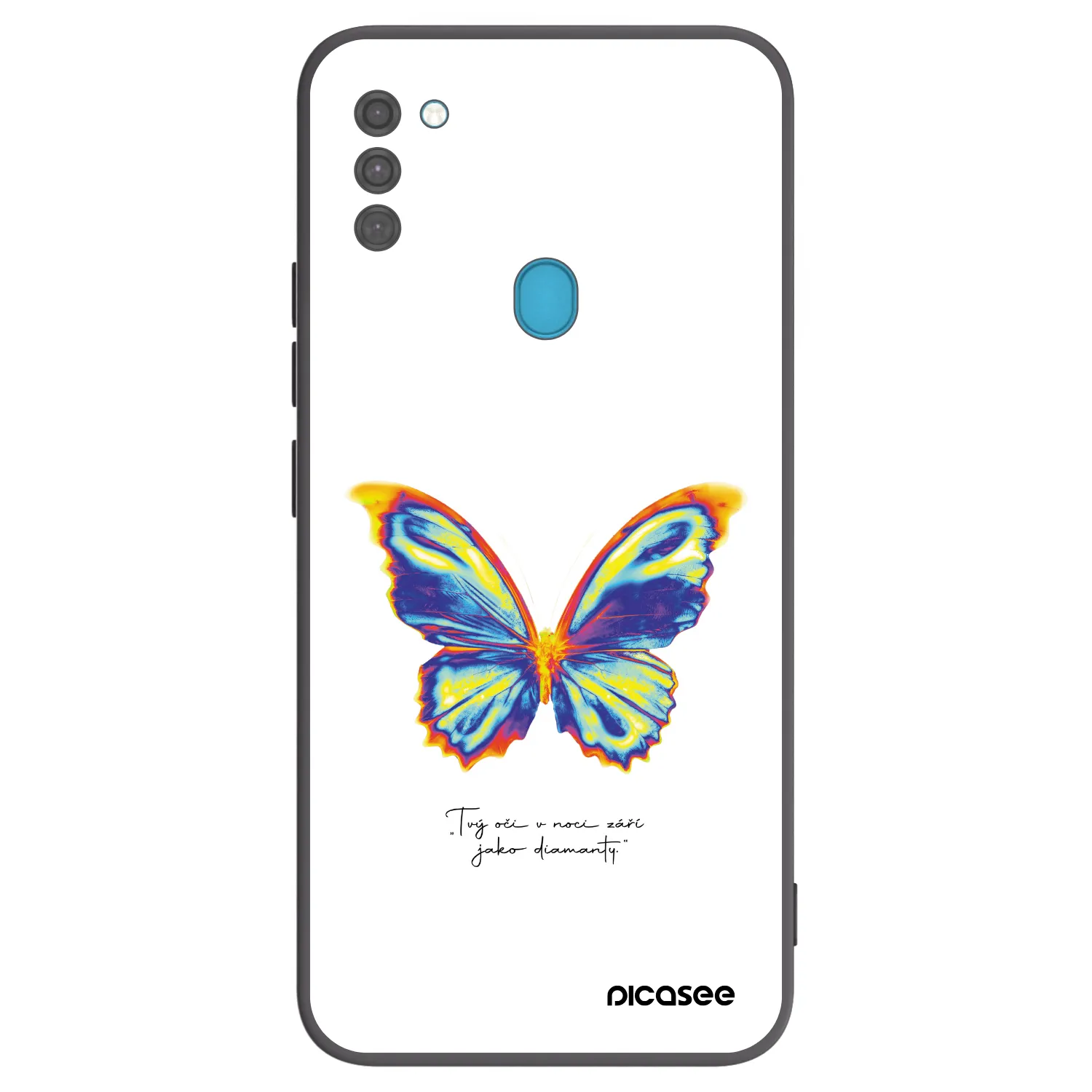 Picasee fekete szilikon tok az alábbi mobiltelefonokra Samsung Galaxy M11 - Diamanty White
