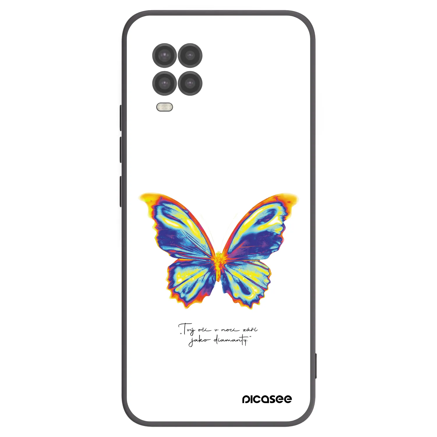 Picasee fekete szilikon tok az alábbi mobiltelefonokra Xiaomi Mi 10 Lite - Diamanty White