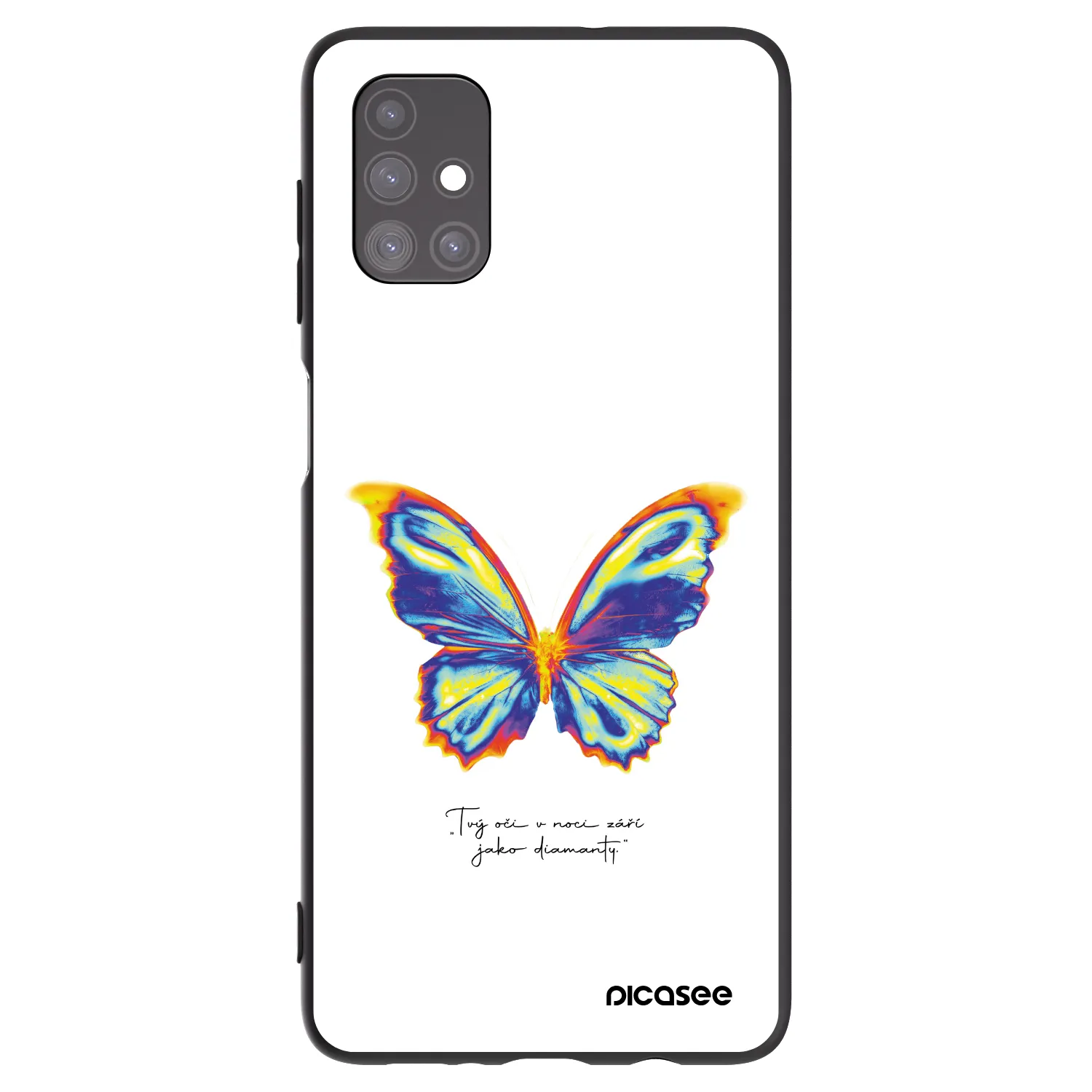 Picasee fekete szilikon tok az alábbi mobiltelefonokra Samsung Galaxy M51 M515F - Diamanty White
