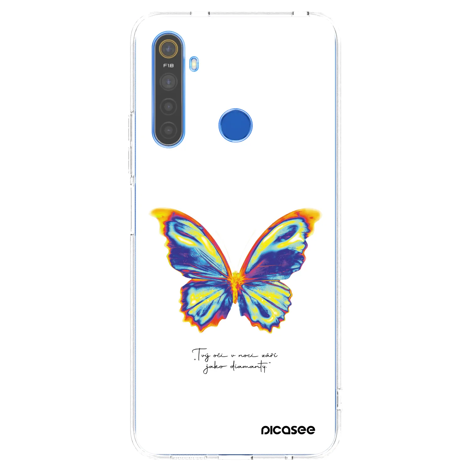 Picasee átlátszó szilikon tok az alábbi mobiltelefonokra Realme 5 - Diamanty White