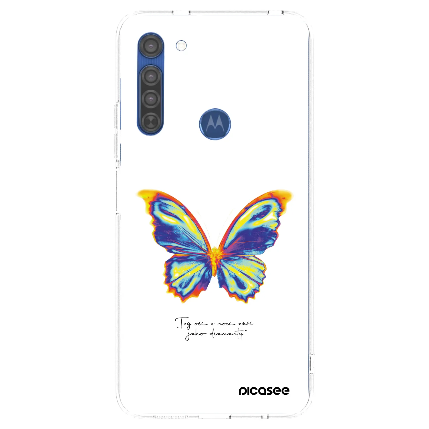Picasee átlátszó szilikon tok az alábbi mobiltelefonokra Motorola Moto G8 - Diamanty White