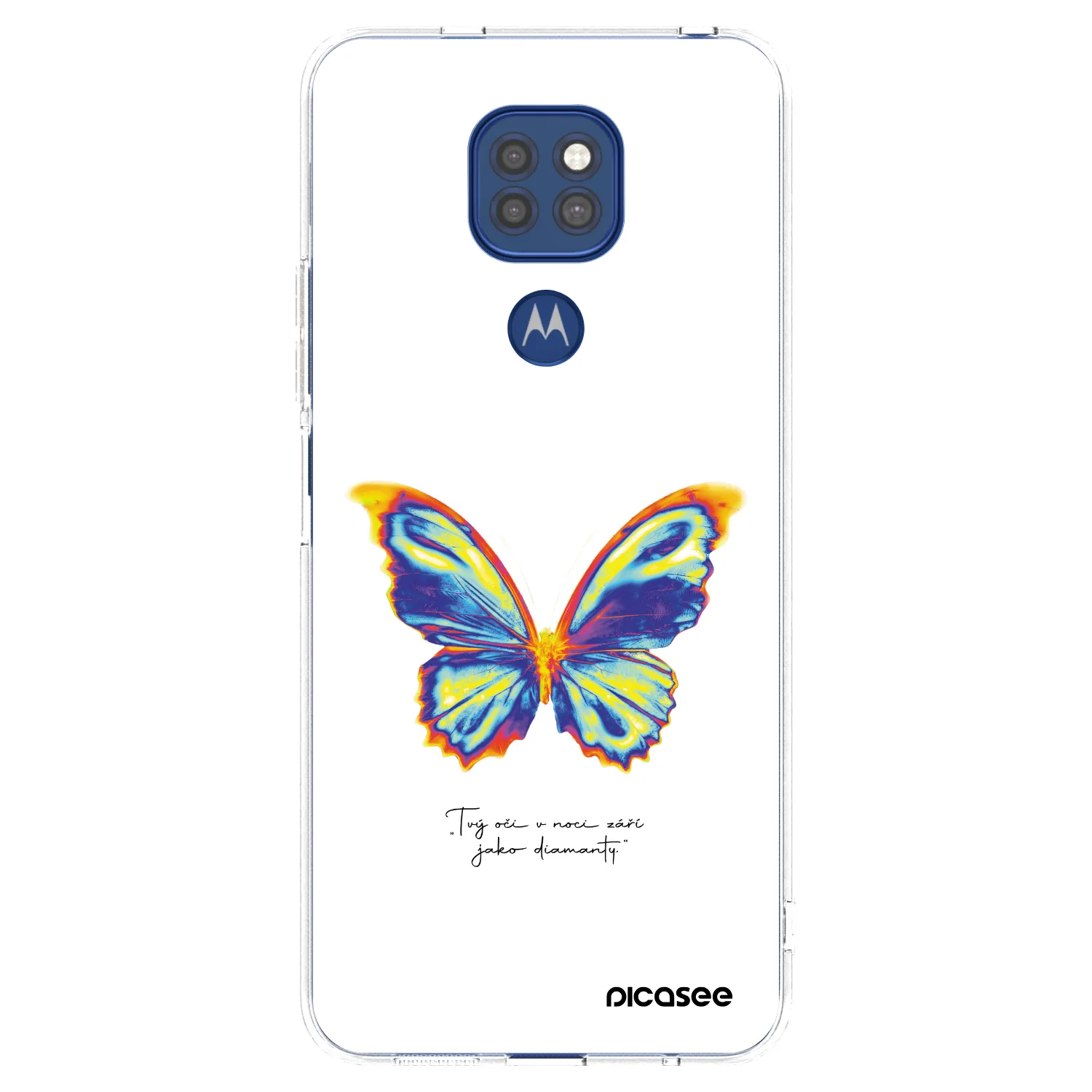 Picasee átlátszó szilikon tok az alábbi mobiltelefonokra Motorola Moto G9 Play - Diamanty White