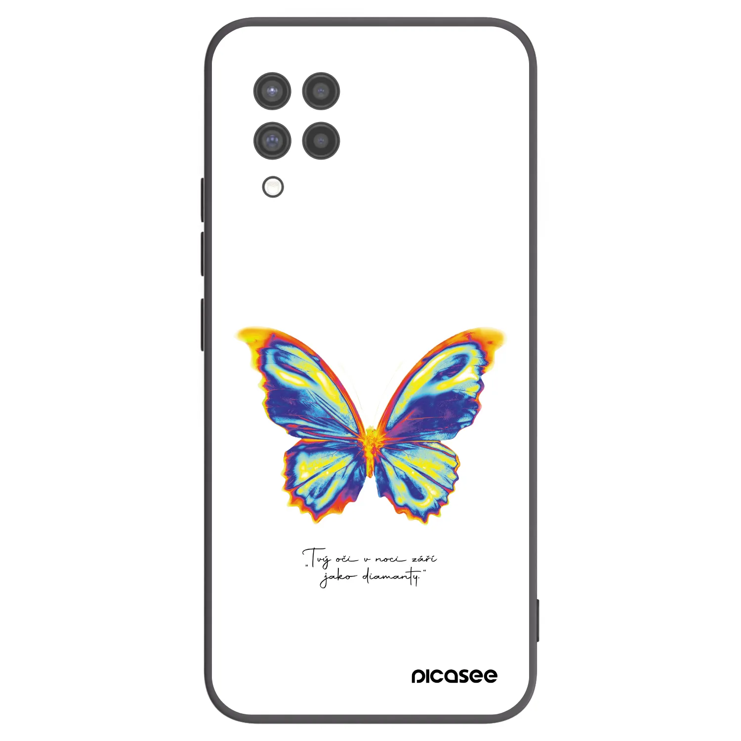 Picasee fekete szilikon tok az alábbi mobiltelefonokra Samsung Galaxy A42 A426B - Diamanty White