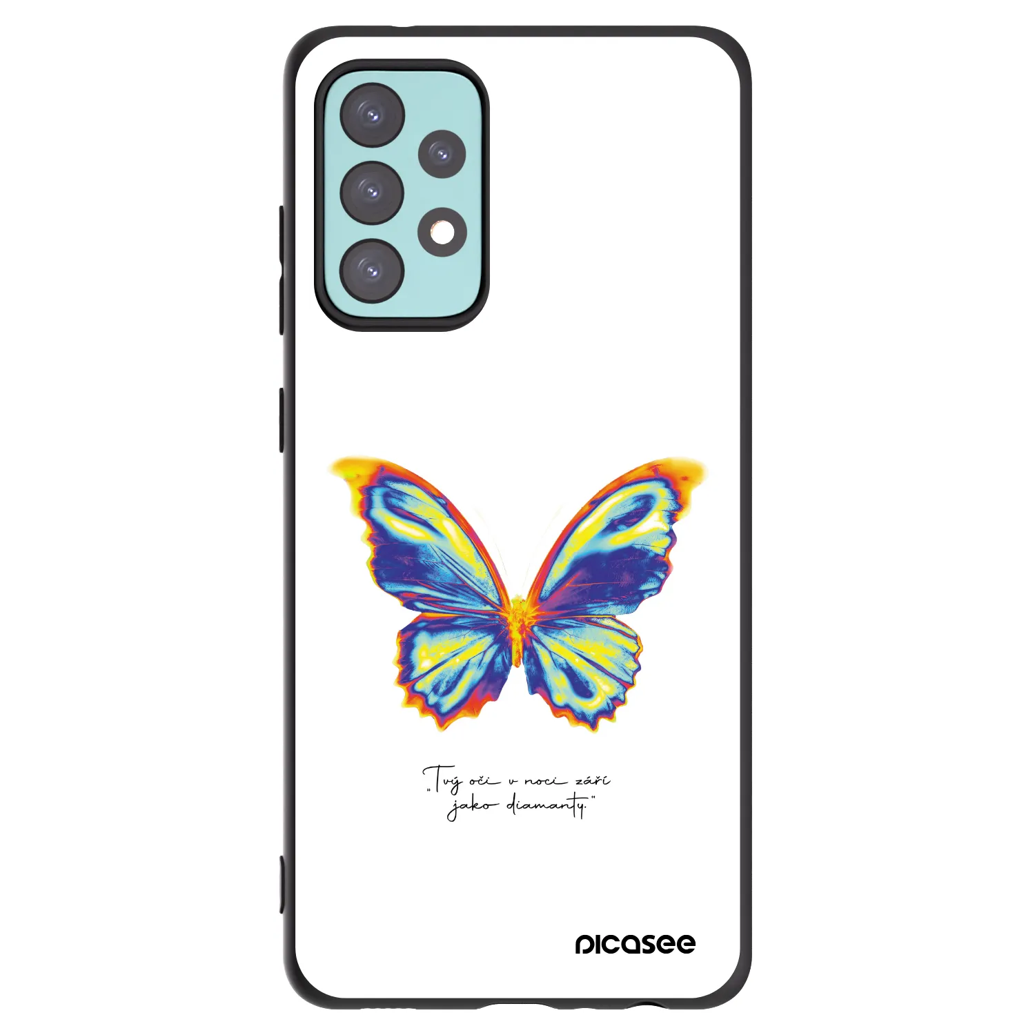 Picasee fekete szilikon tok az alábbi mobiltelefonokra Samsung Galaxy A72 A725F - Diamanty White