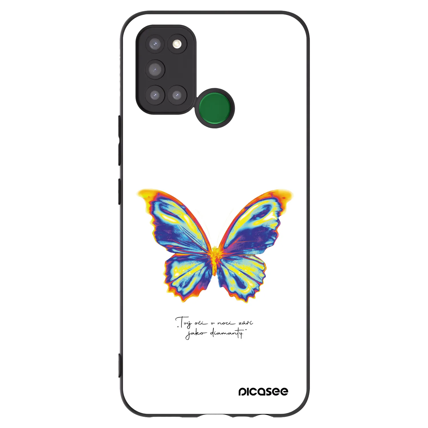 Picasee fekete szilikon tok az alábbi mobiltelefonokra Realme 7i - Diamanty White