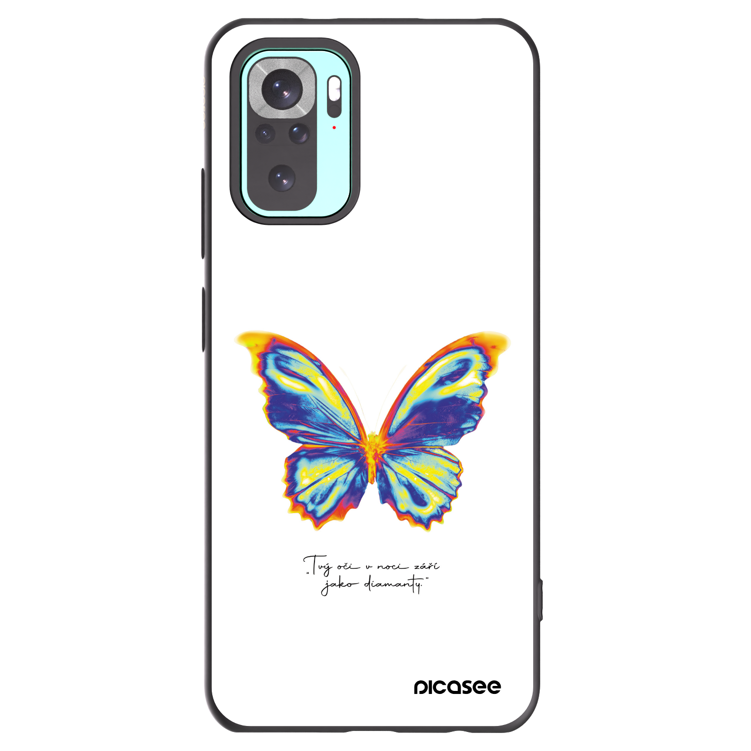 Picasee fekete szilikon tok az alábbi mobiltelefonokra Xiaomi Redmi Note 10 Pro - Diamanty White