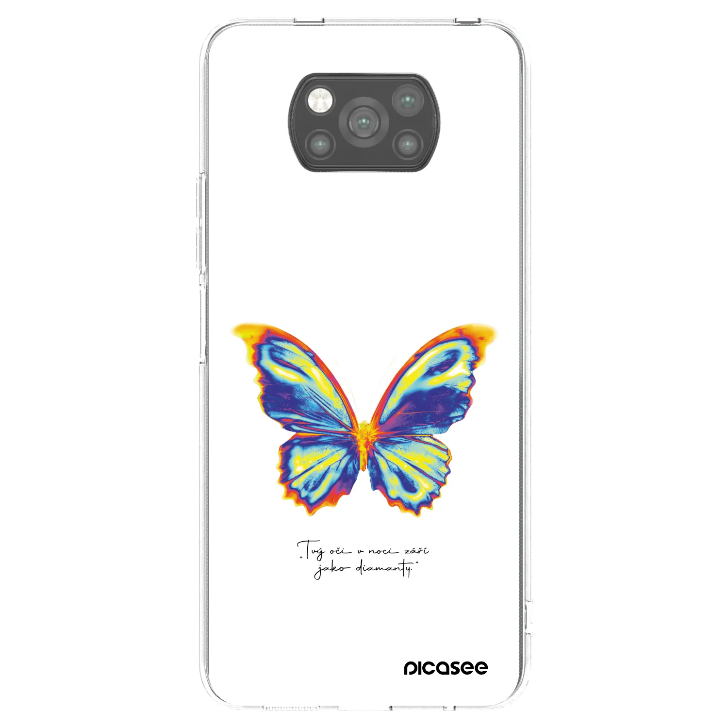 Picasee fekete szilikon tok az alábbi mobiltelefonokra Xiaomi Poco X3 Pro - Diamanty White