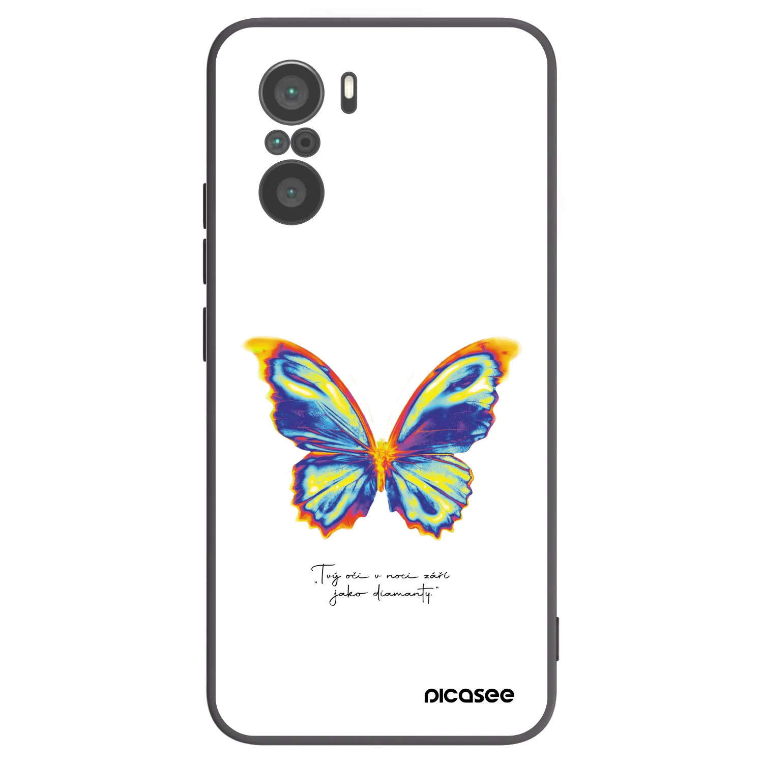 Picasee fekete szilikon tok az alábbi mobiltelefonokra Xiaomi Poco F3 - Diamanty White