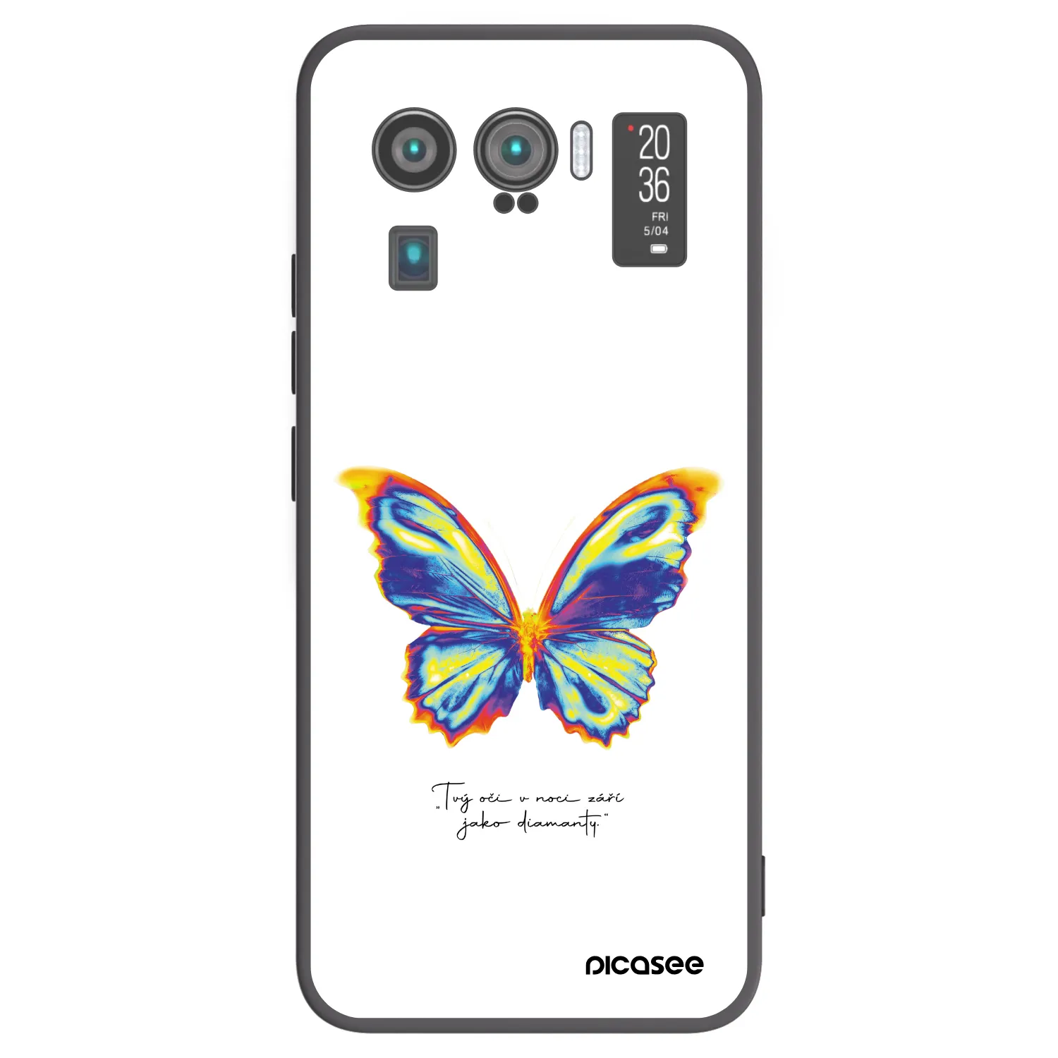 Picasee fekete szilikon tok az alábbi mobiltelefonokra Xiaomi Mi 11 Ultra - Diamanty White