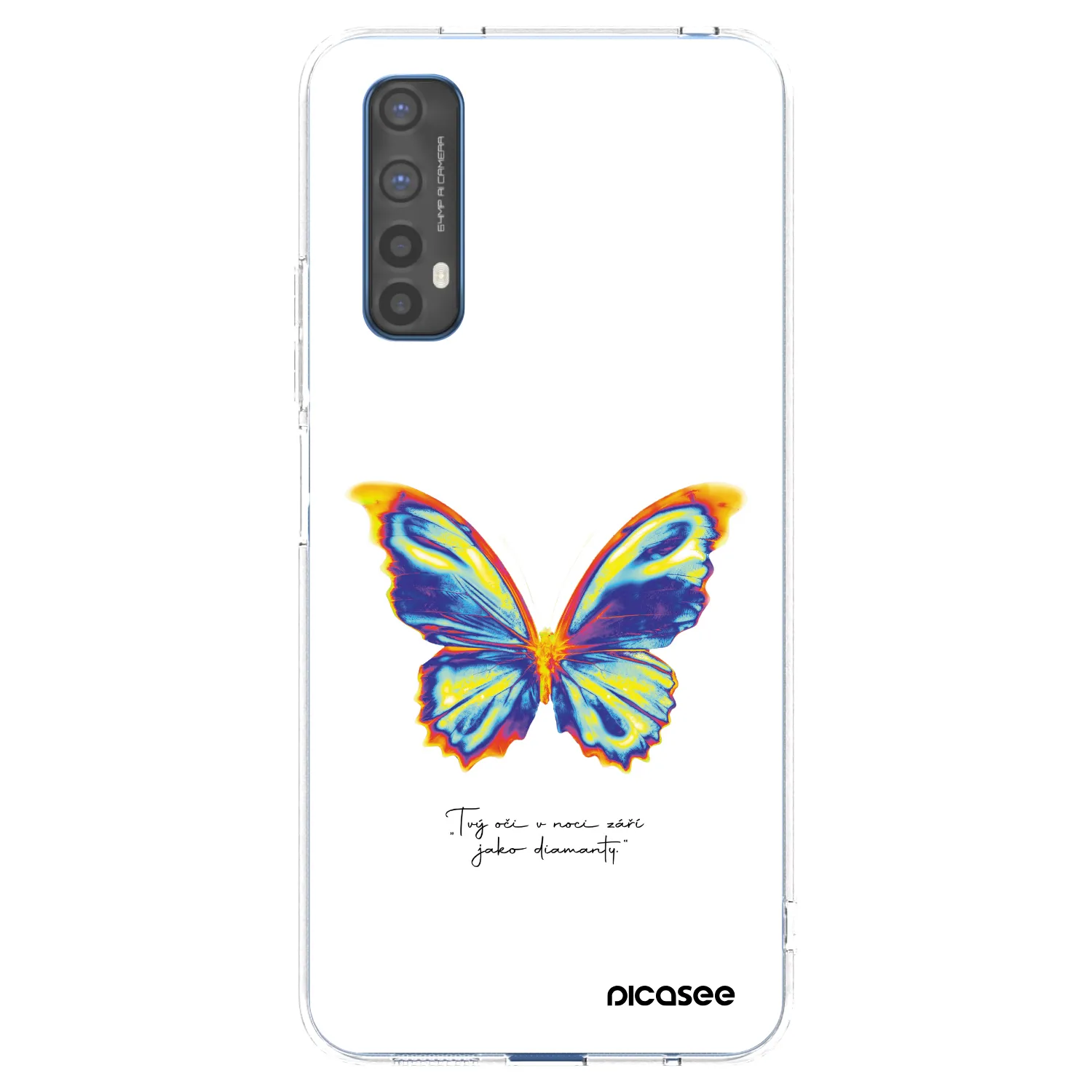 Picasee átlátszó szilikon tok az alábbi mobiltelefonokra Realme 7 - Diamanty White