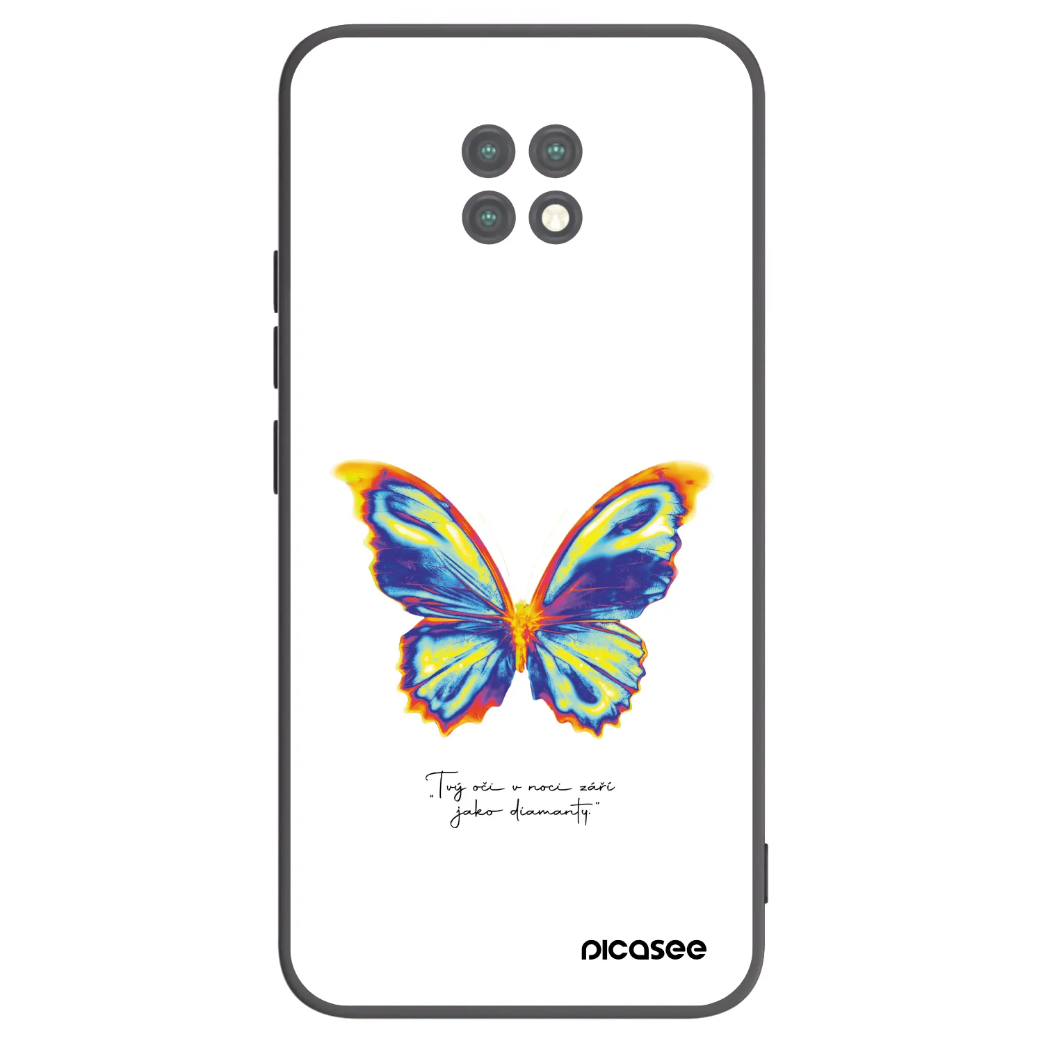 Picasee fekete szilikon tok az alábbi mobiltelefonokra Xiaomi Redmi Note 9T - Diamanty White