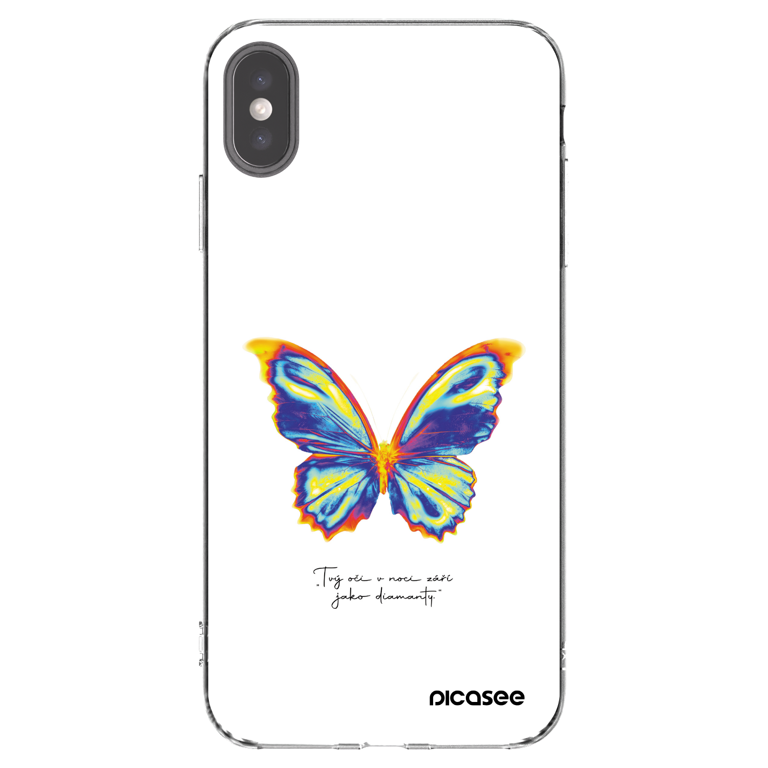 Picasee átlátszó szilikon tok az alábbi mobiltelefonokra Apple iPhone XS Max - Diamanty White