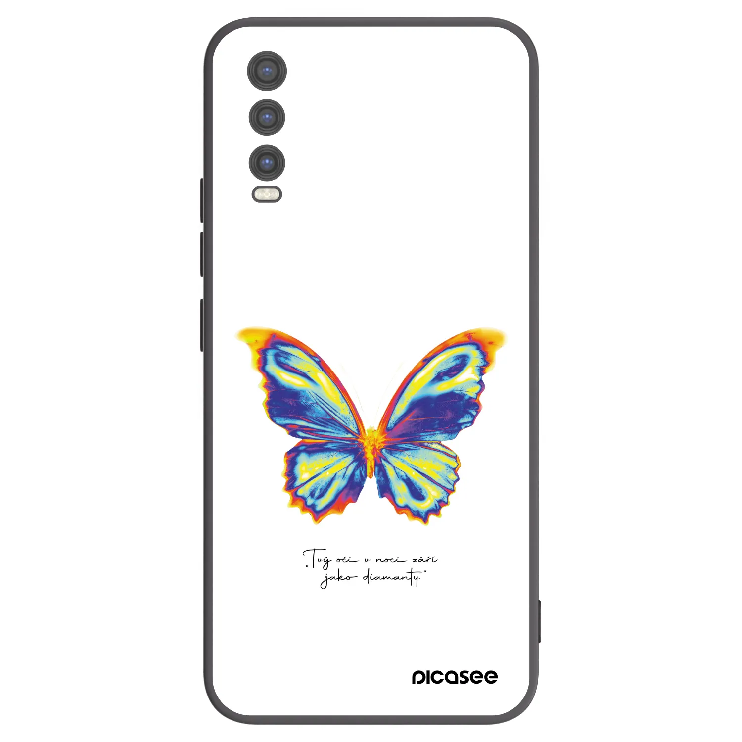 Picasee fekete szilikon tok az alábbi mobiltelefonokra Vivo Y20s - Diamanty White