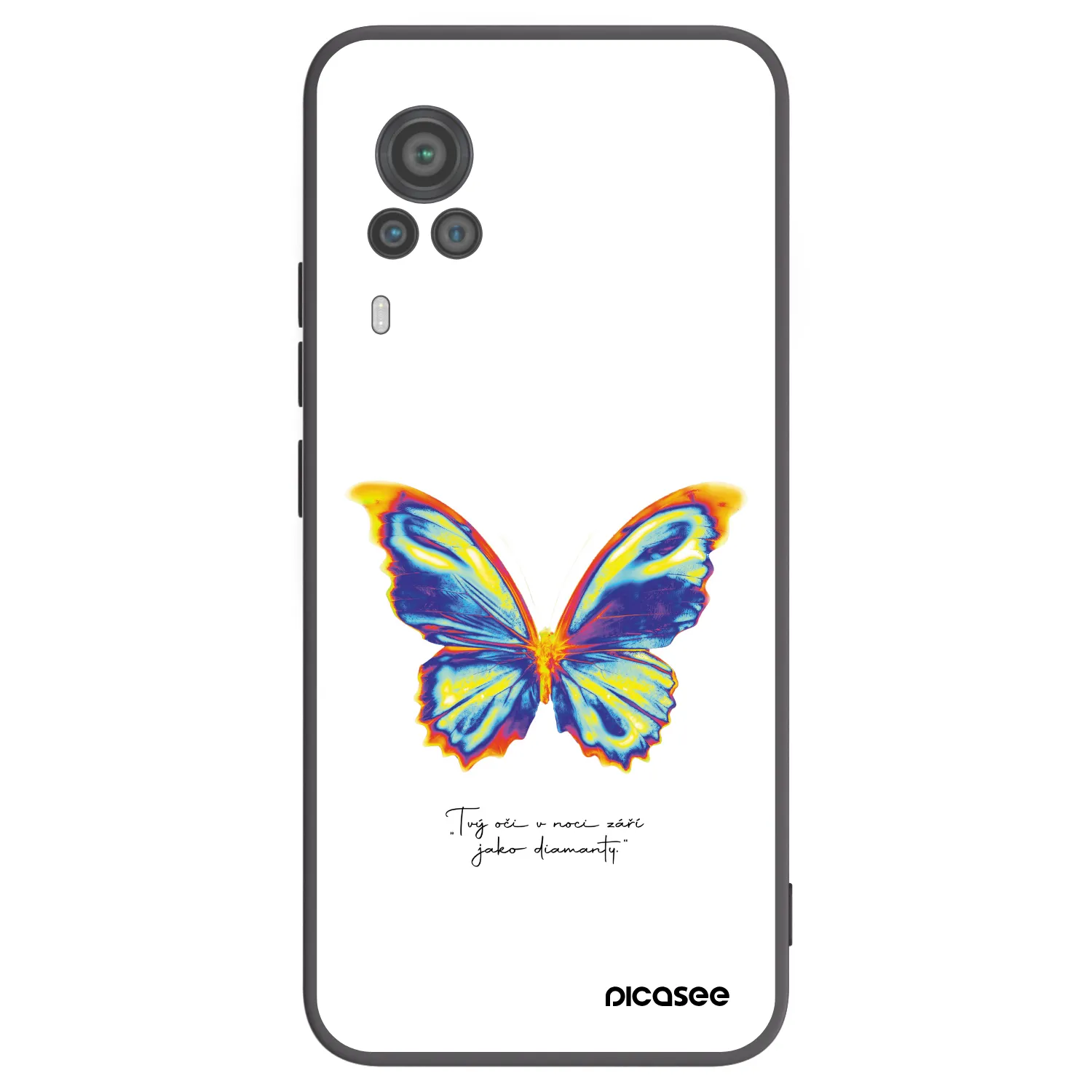Picasee fekete szilikon tok az alábbi mobiltelefonokra Vivo X60 Pro 5G - Diamanty White