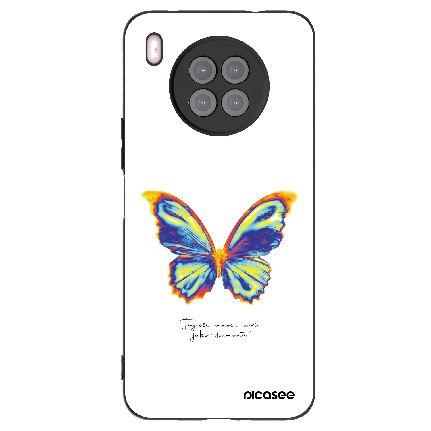 Picasee fekete szilikon tok az alábbi mobiltelefonokra Huawei Nova 8i - Diamanty White