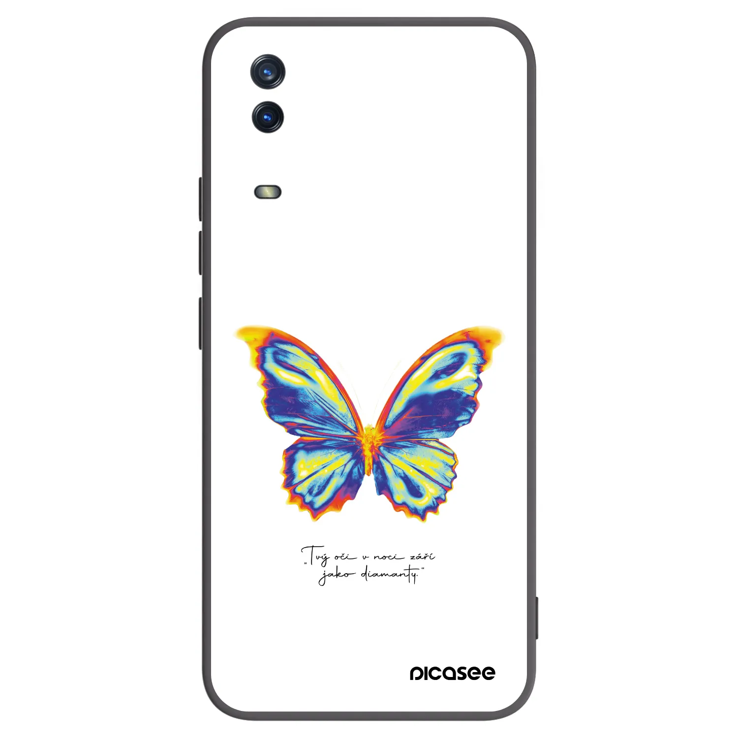 Picasee fekete szilikon tok az alábbi mobiltelefonokra Vivo Y11s - Diamanty White