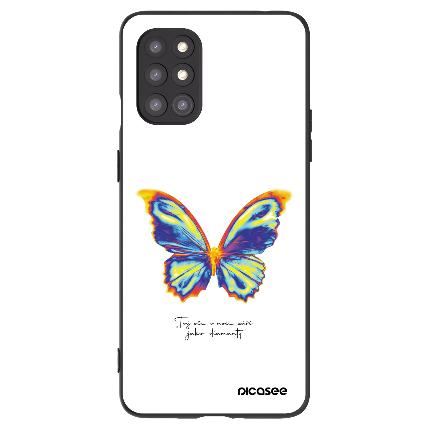 Picasee fekete szilikon tok az alábbi mobiltelefonokra OnePlus 8T - Diamanty White