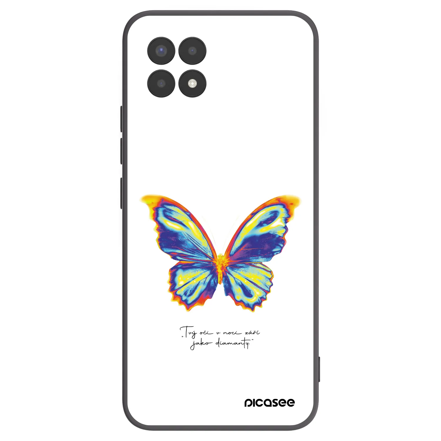Picasee fekete szilikon tok az alábbi mobiltelefonokra Realme 8i - Diamanty White