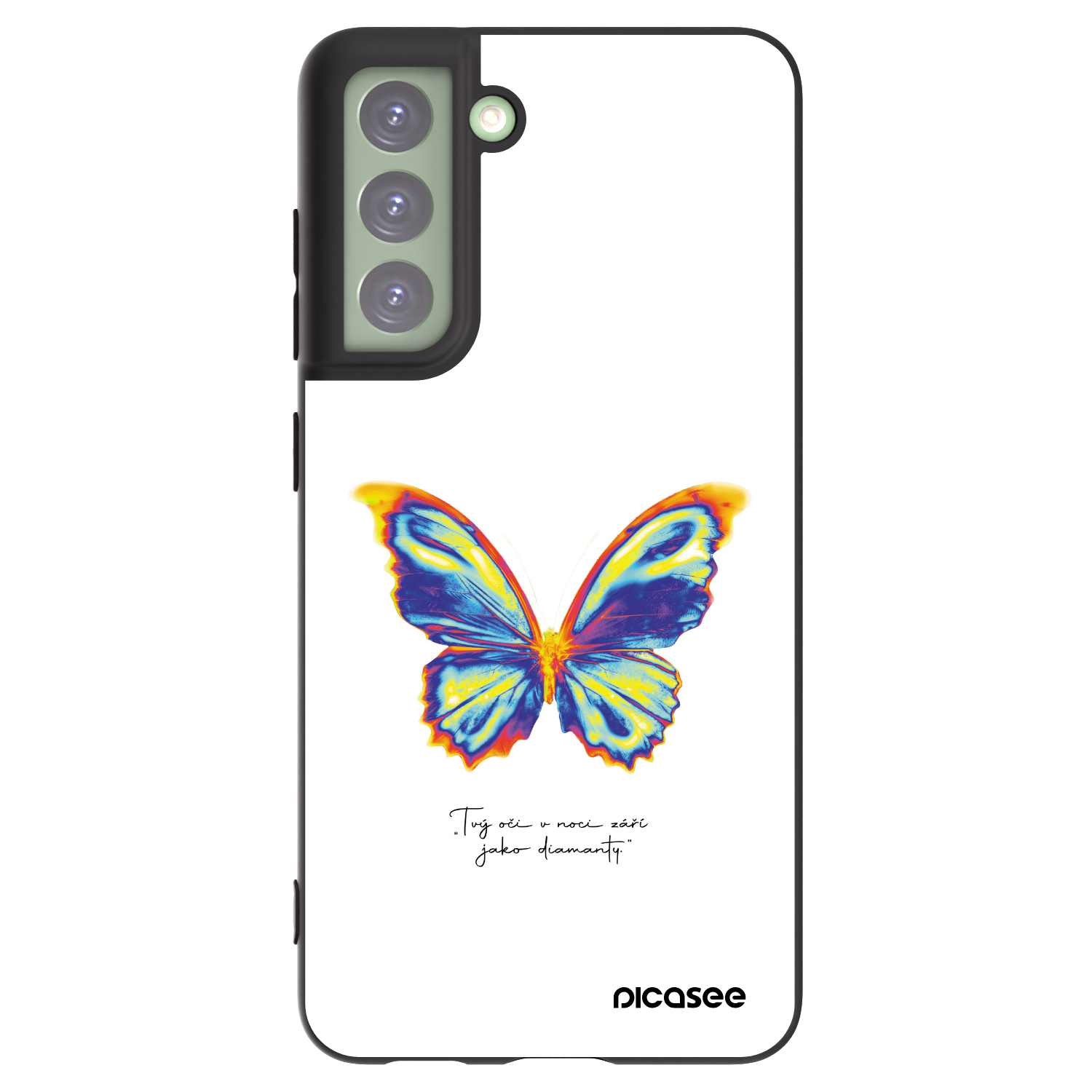 Picasee fekete szilikon tok az alábbi mobiltelefonokra Samsung Galaxy S21 FE 5G - Diamanty White