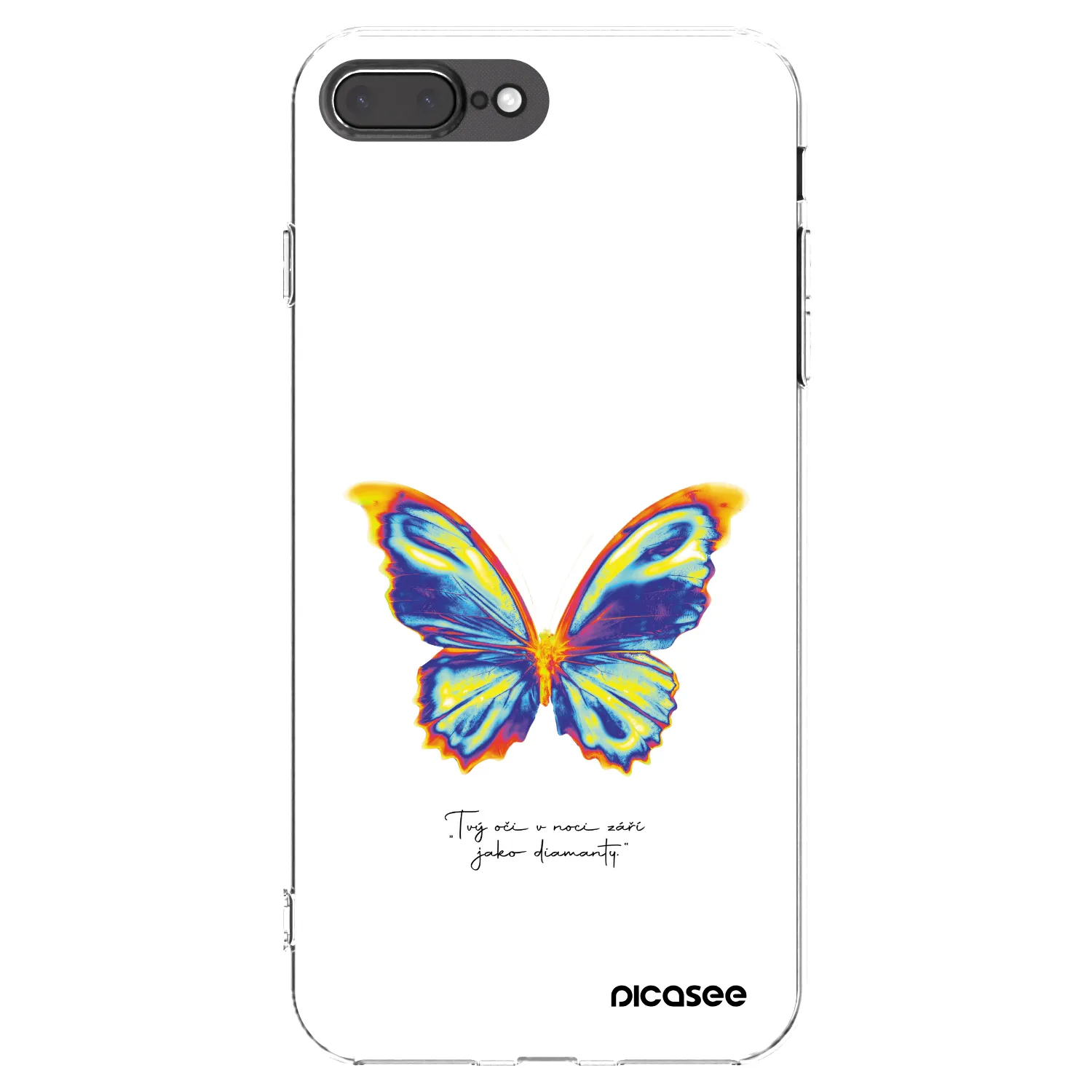 Picasee átlátszó szilikon tok az alábbi mobiltelefonokra Apple iPhone 7 Plus - Diamanty White