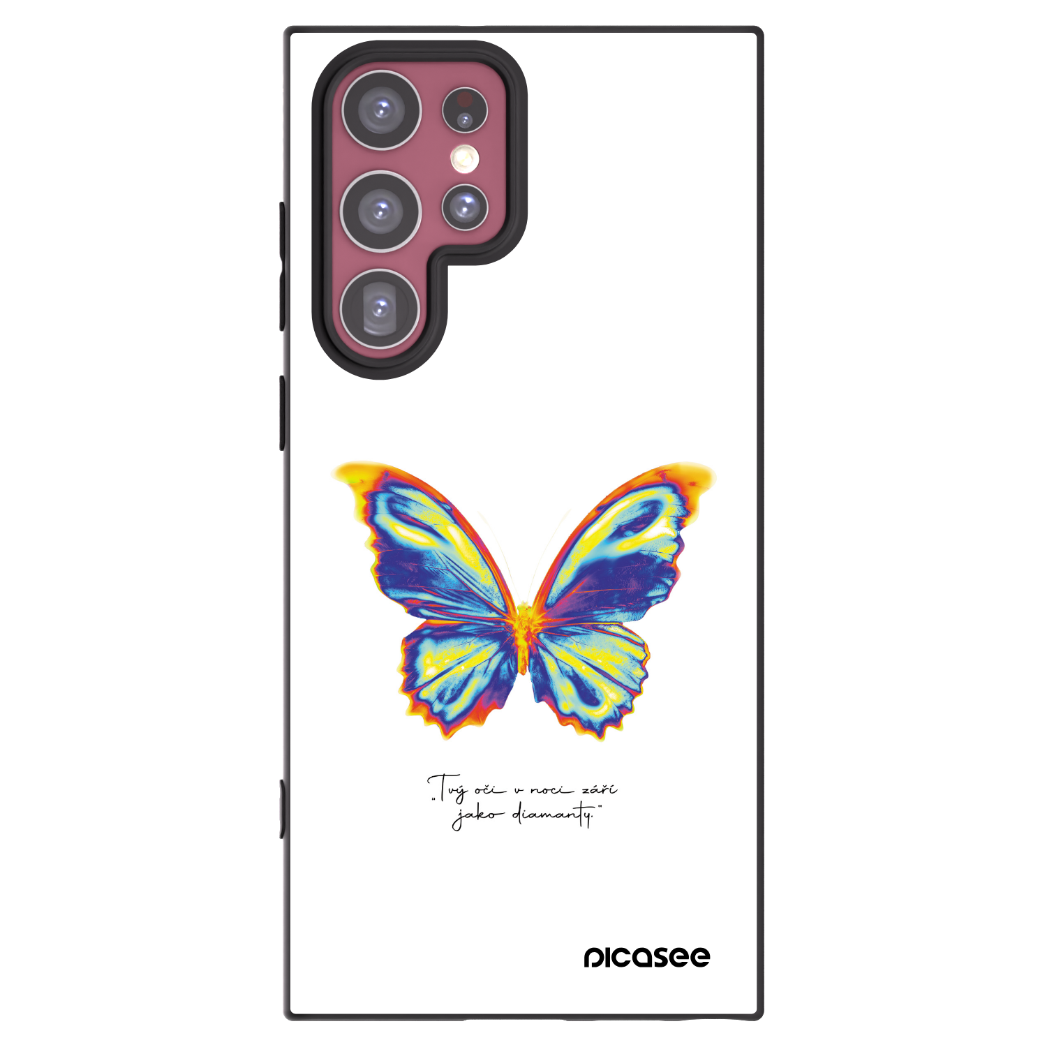 Picasee fekete szilikon tok az alábbi mobiltelefonokra Samsung Galaxy S22 Ultra 5G - Diamanty White