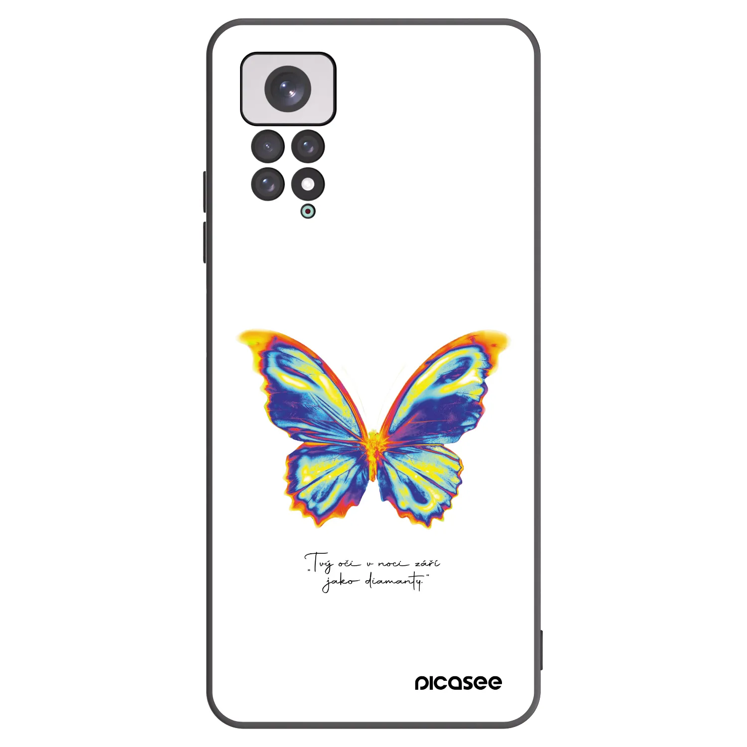 Picasee fekete szilikon tok az alábbi mobiltelefonokra Xiaomi Redmi Note 11 - Diamanty White
