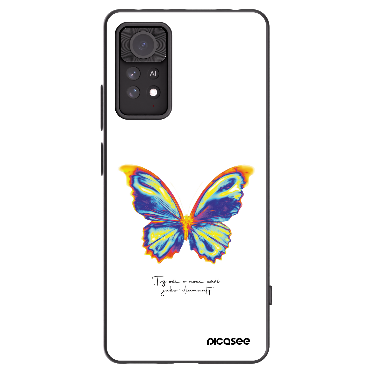 Picasee fekete szilikon tok az alábbi mobiltelefonokra Xiaomi Redmi Note 11 Pro - Diamanty White
