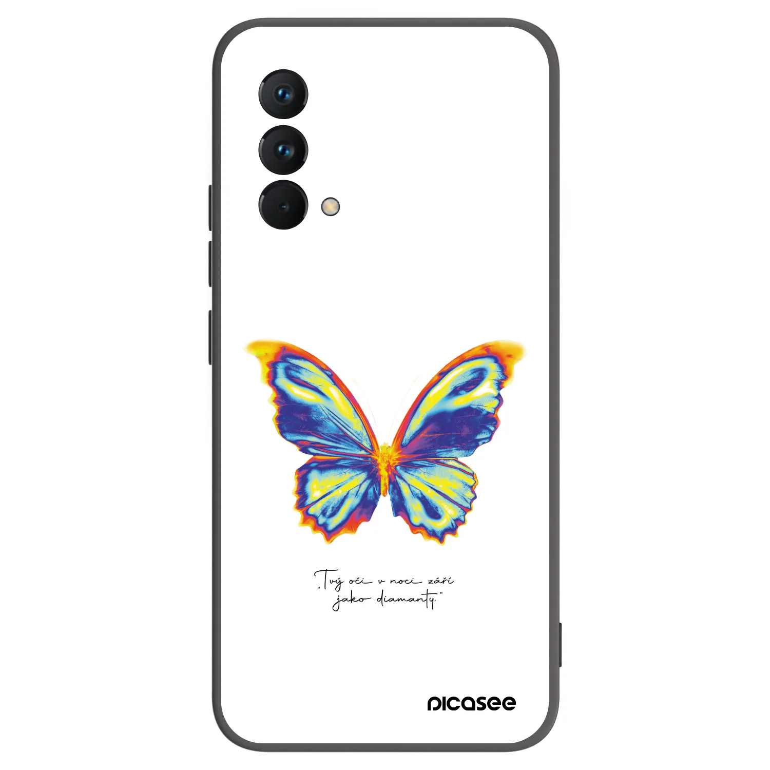 Picasee fekete szilikon tok az alábbi mobiltelefonokra Realme GT Master Edition 5G - Diamanty White